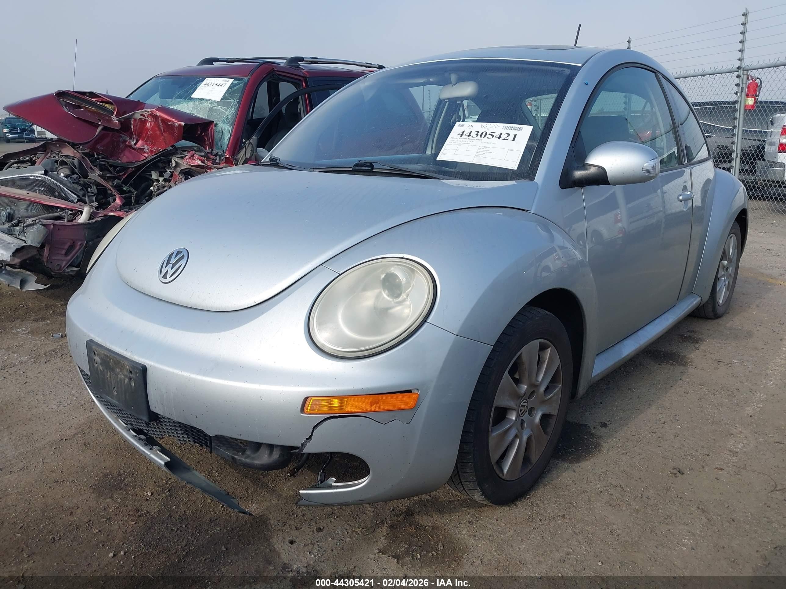 2008 Volkswagen New Beetle S/se Silver vin: 3VWRG31C78M520666