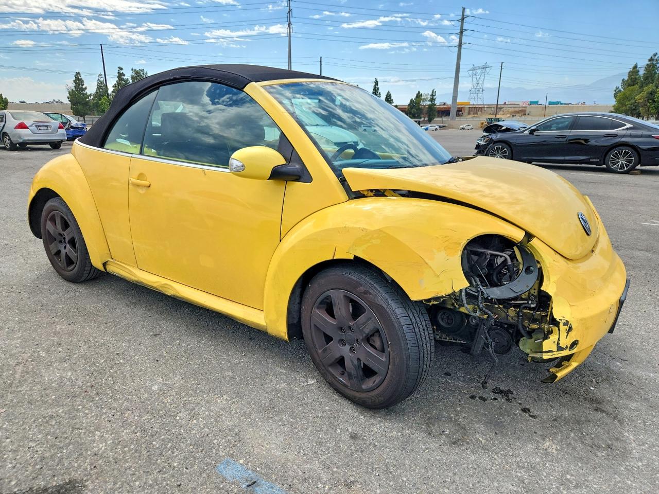 2007 Volkswagen Beatle Yellow vin: 3VWRG31Y27M400087