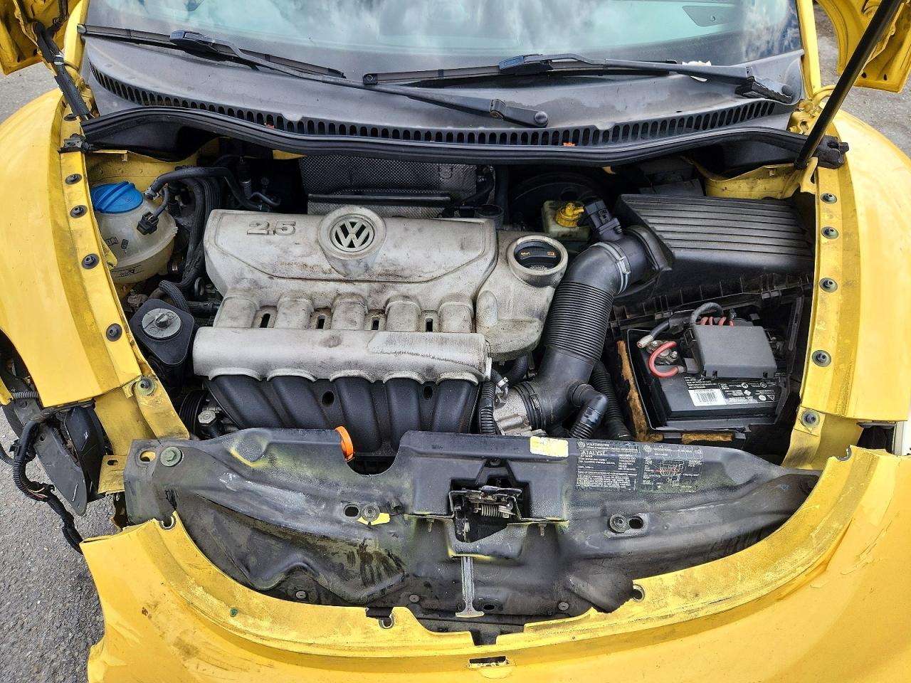 2007 Volkswagen Beatle Yellow vin: 3VWRG31Y27M400087