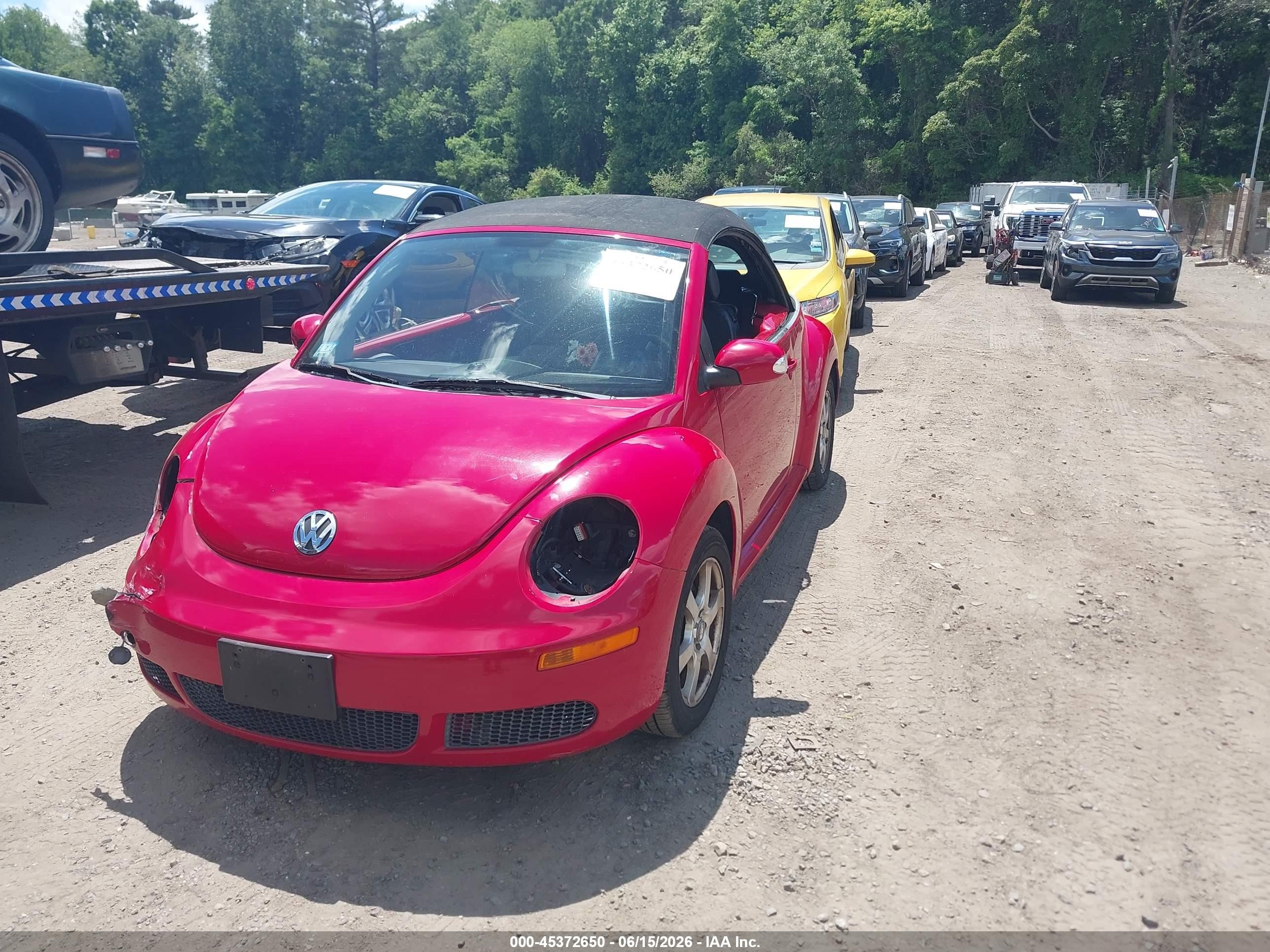 2008 Volkswagen New Beetle Se Red vin: 3VWRG31Y38M408930
