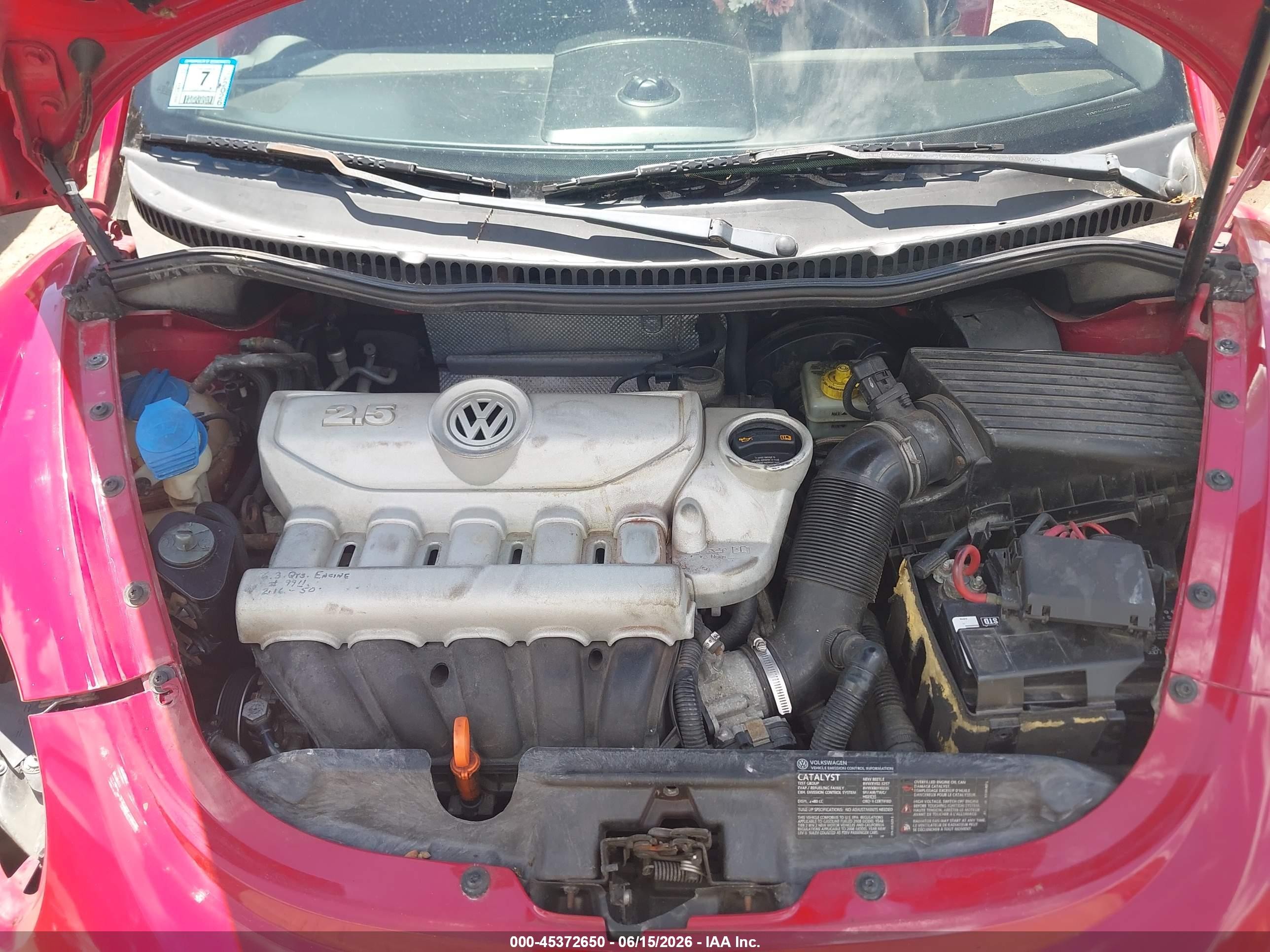 2008 Volkswagen New Beetle Se Red vin: 3VWRG31Y38M408930