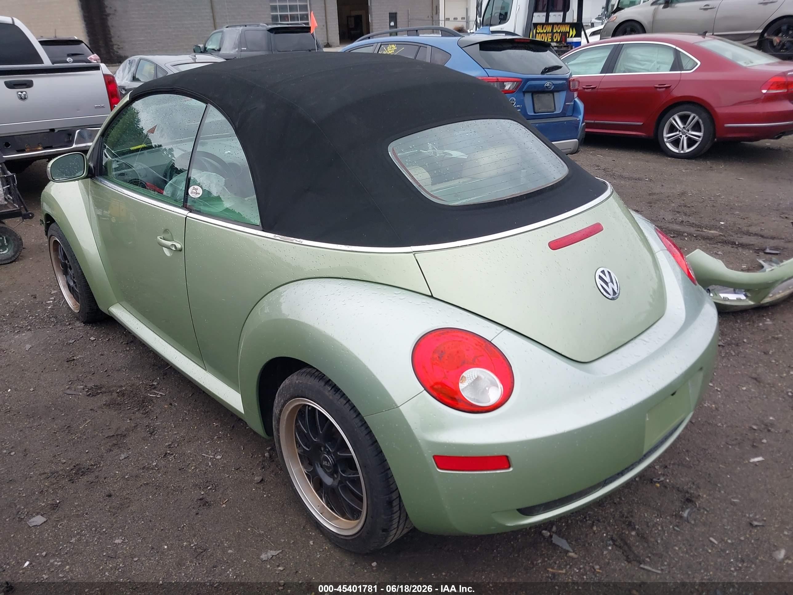 2009 Volkswagen New Beetle 2.5l Green vin: 3VWRG31Y79M401030