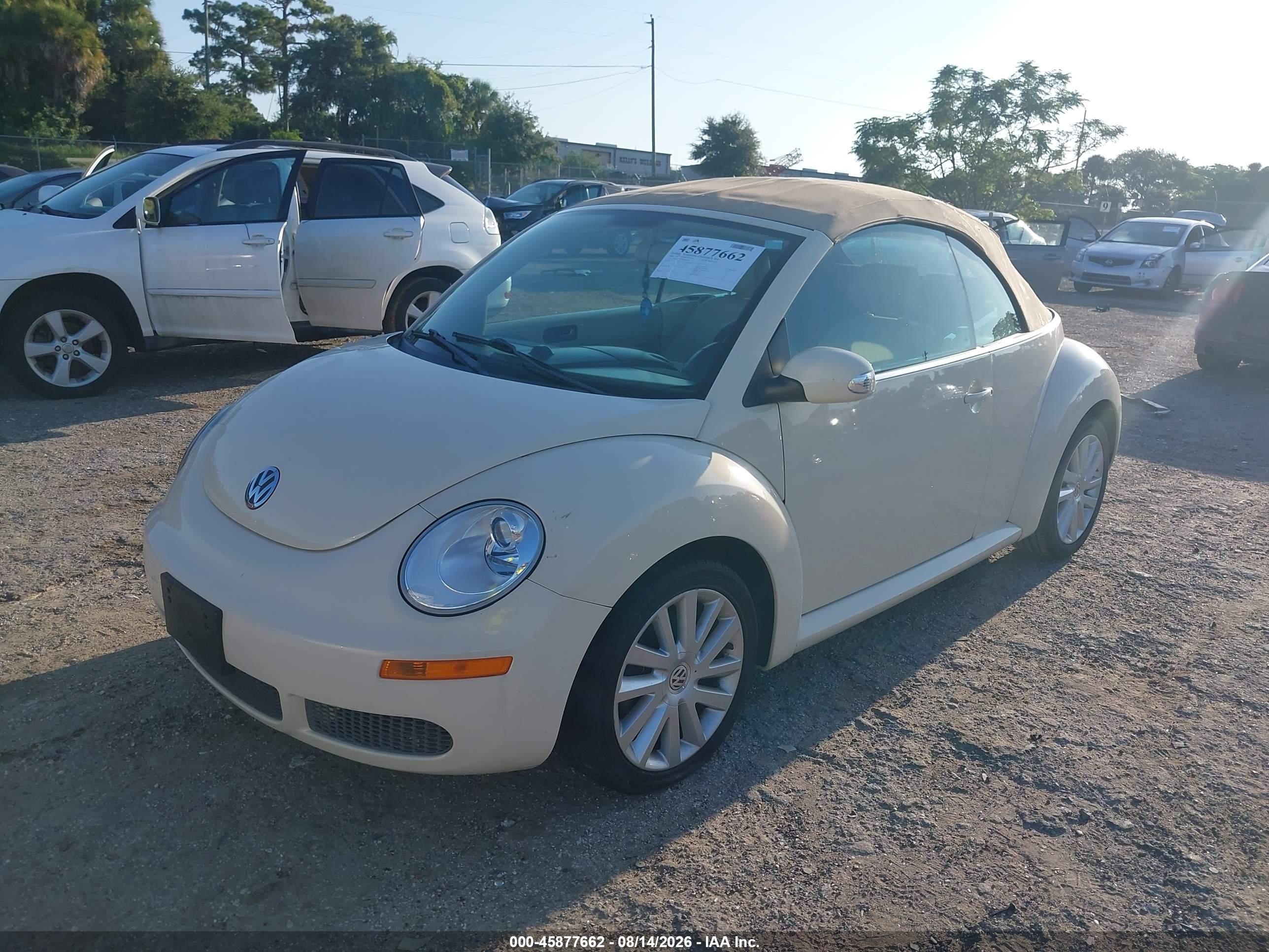 2008 Volkswagen New Beetle Se Cream vin: 3VWRG31Y88M406669