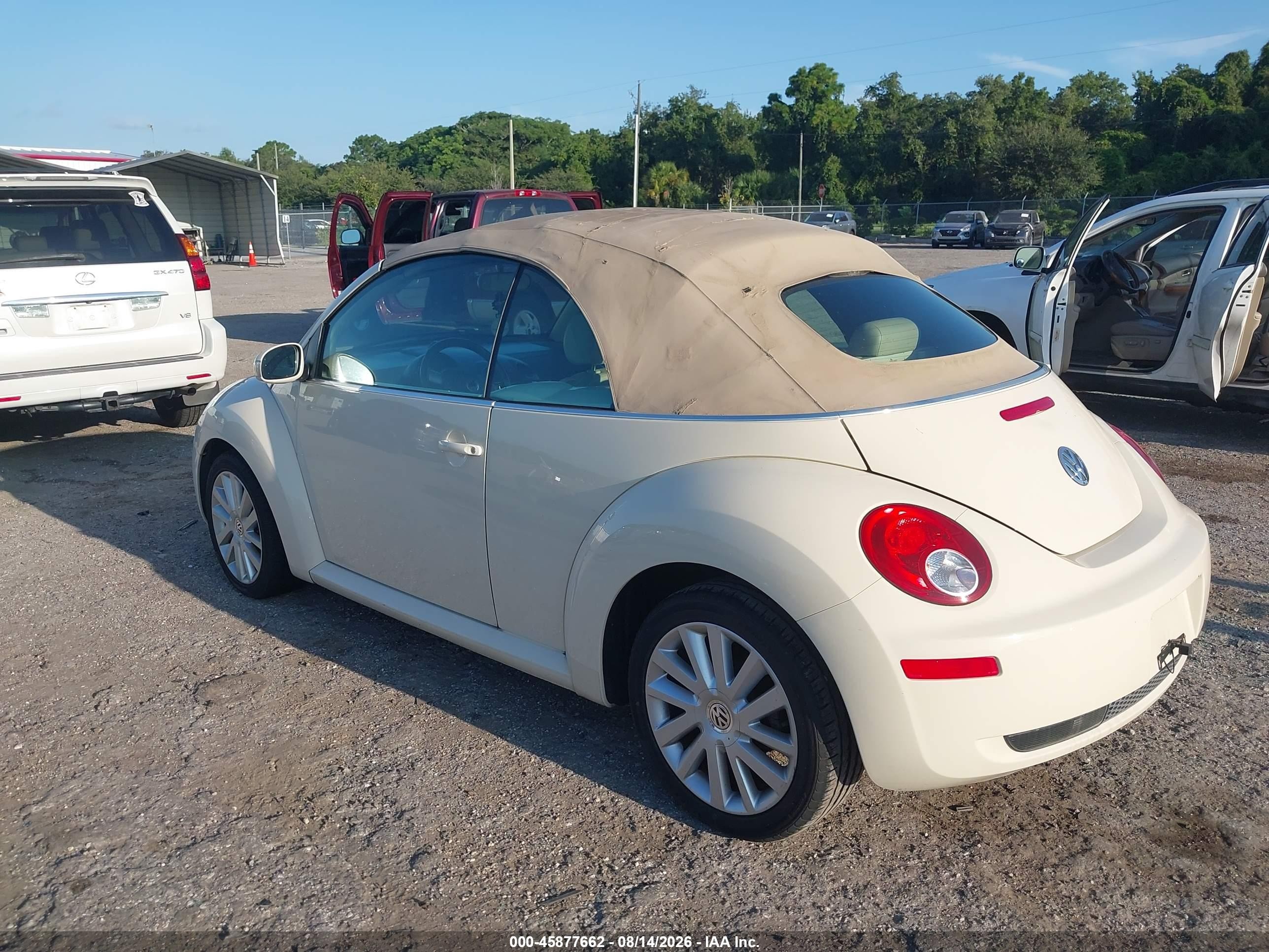 2008 Volkswagen New Beetle Se Cream vin: 3VWRG31Y88M406669