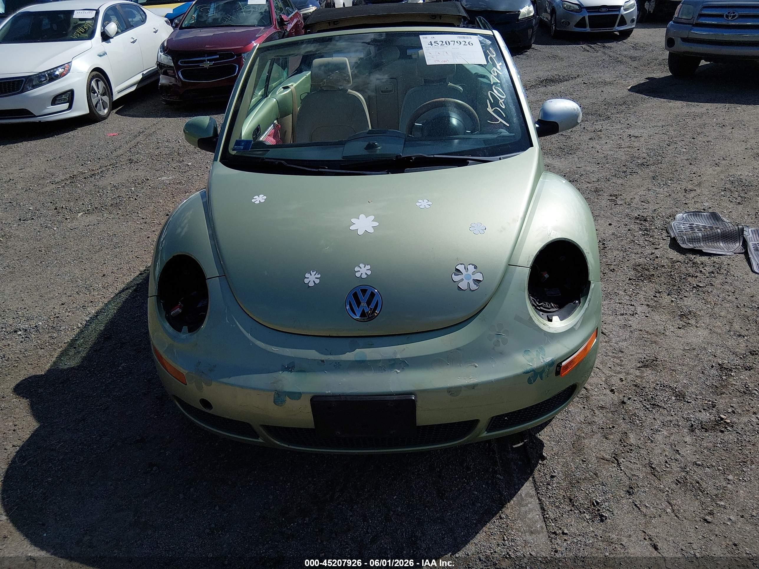 2008 Volkswagen New Beetle Se Green vin: 3VWRG31Y98M412948