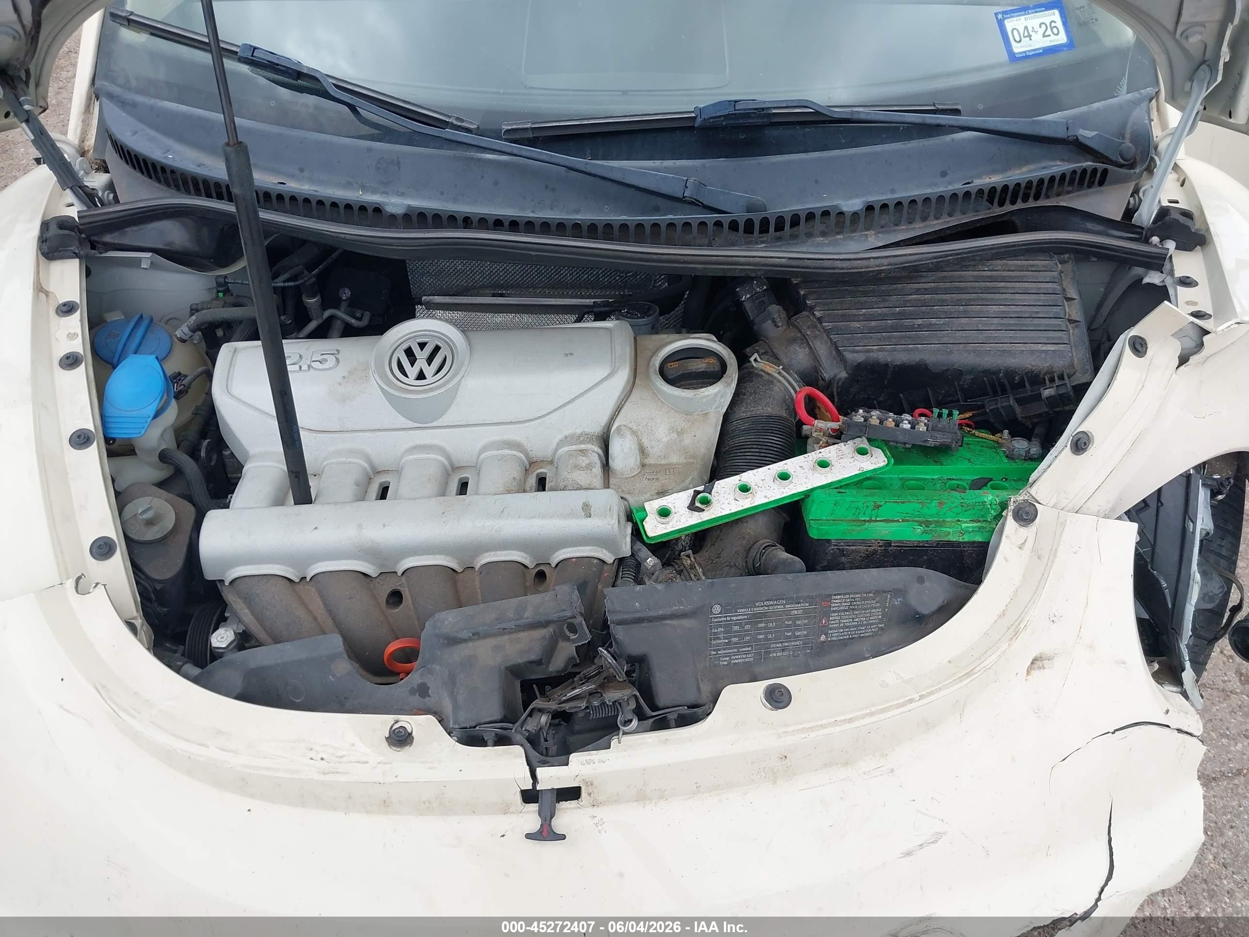 2010 Volkswagen New Beetle 2.5l Cream vin: 3VWRG3AG9AM034174