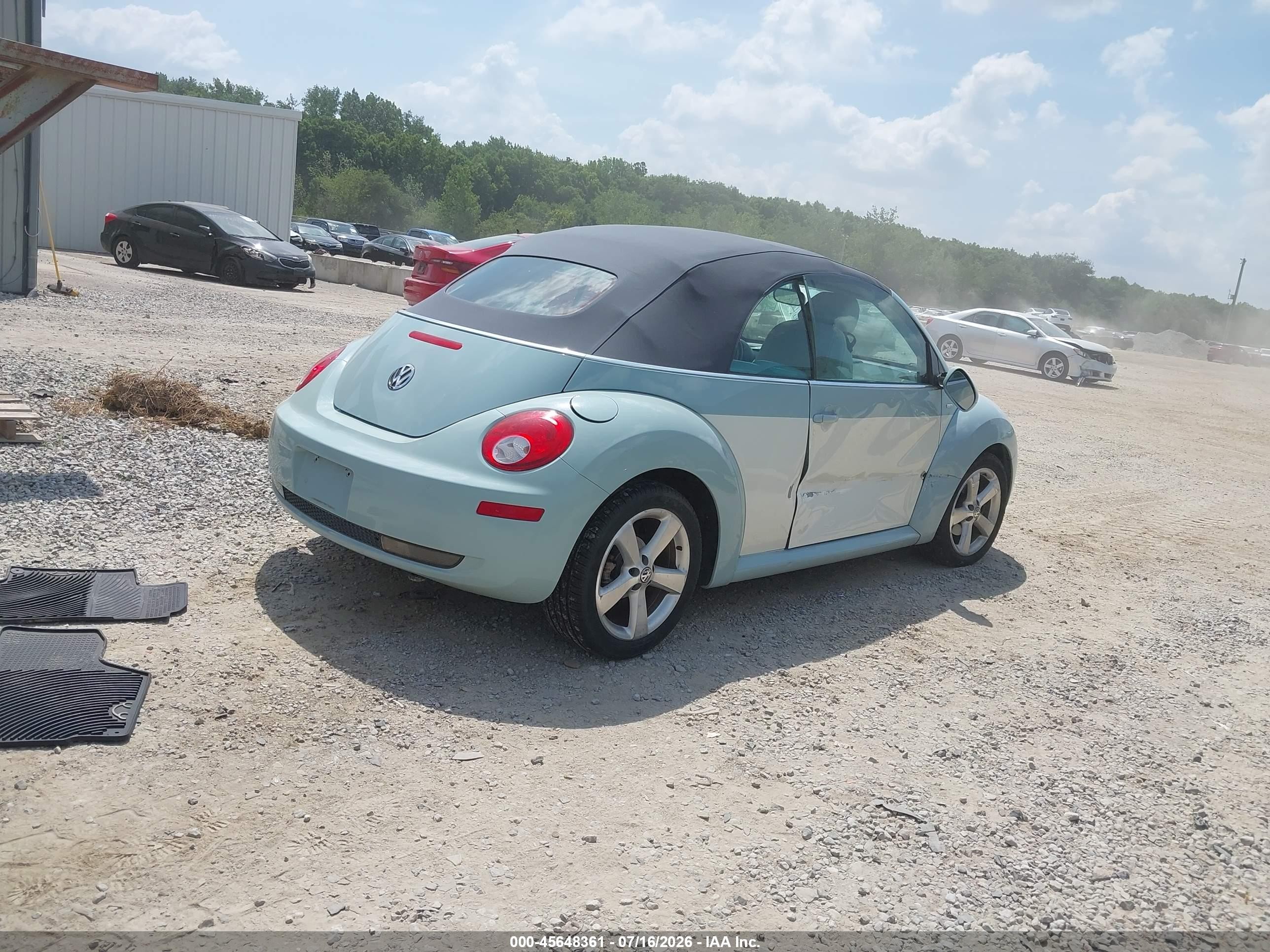 2010 Volkswagen New Beetle 2.5l Final Edition Blue vin: 3VWRG3AL0AM006874