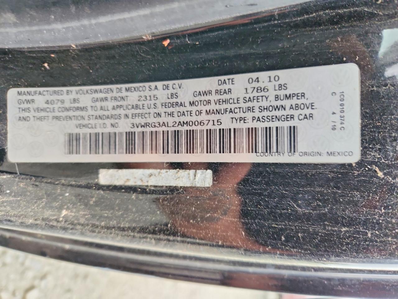 2010 Volkswagen New Beetle Black vin: 3VWRG3AL2AM006715