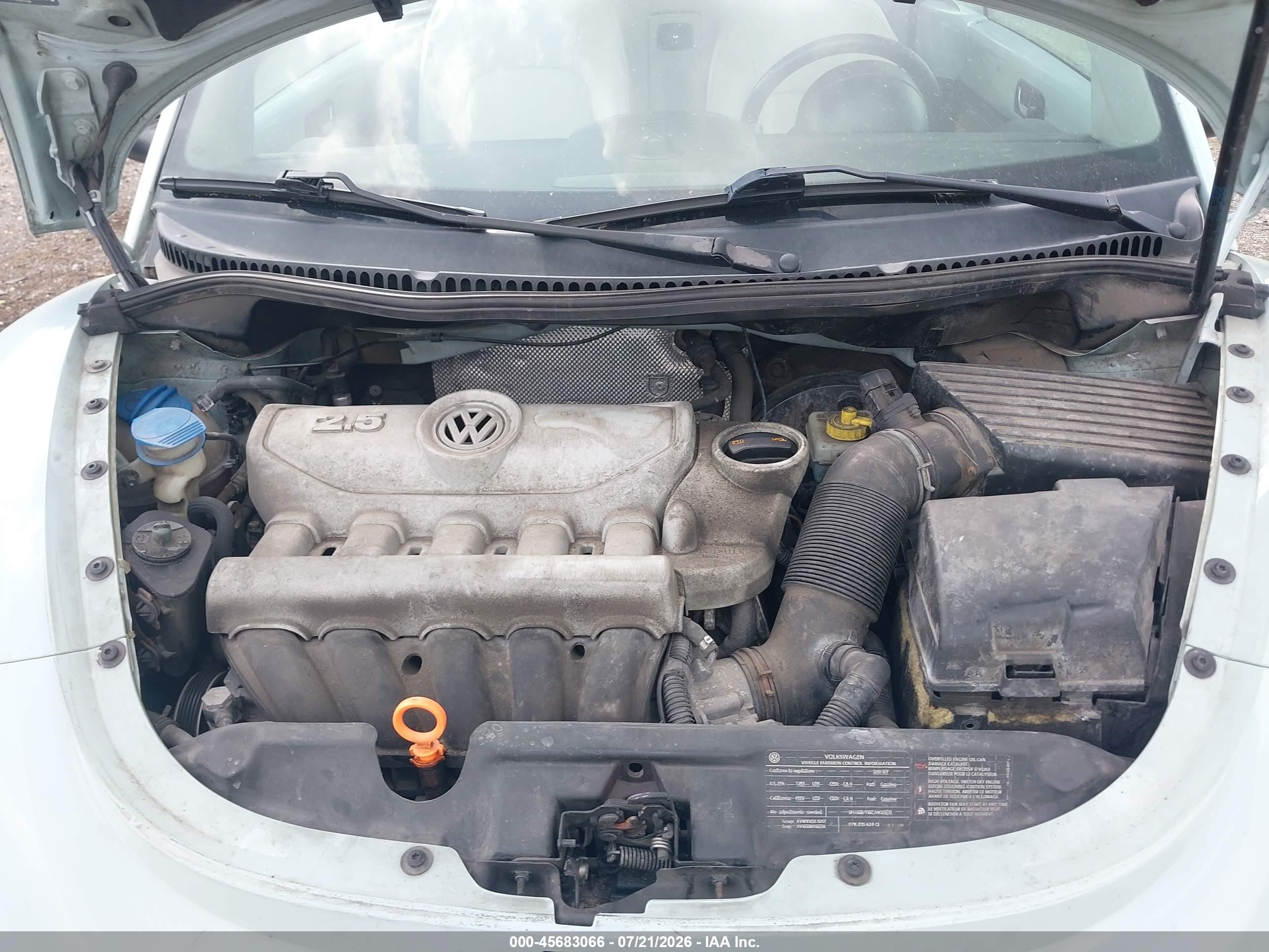 2010 Volkswagen New Beetle 2.5l Final Edition Blue vin: 3VWRG3ALXAM011063