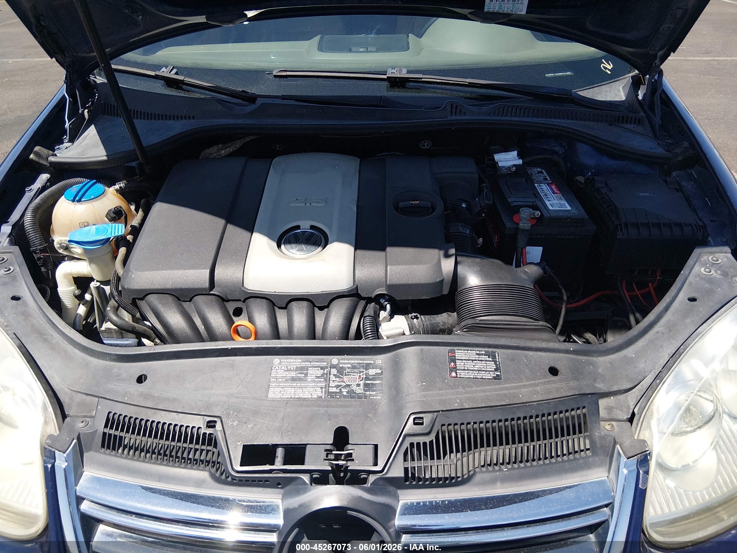 2006 Volkswagen Jetta 2.5 Blue vin: 3VWRG71KX6M707363