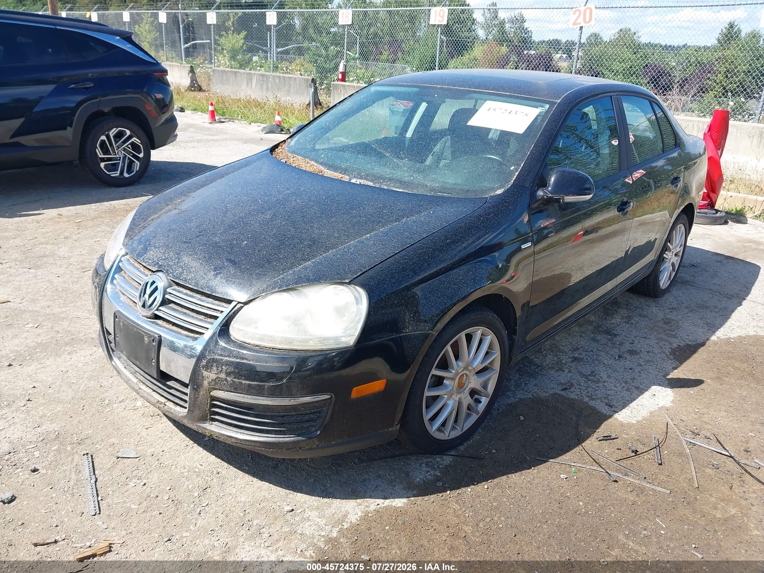 2008 Volkswagen Jetta Wolfsburg Edition Черный vin: 3VWRJ71K48M126204