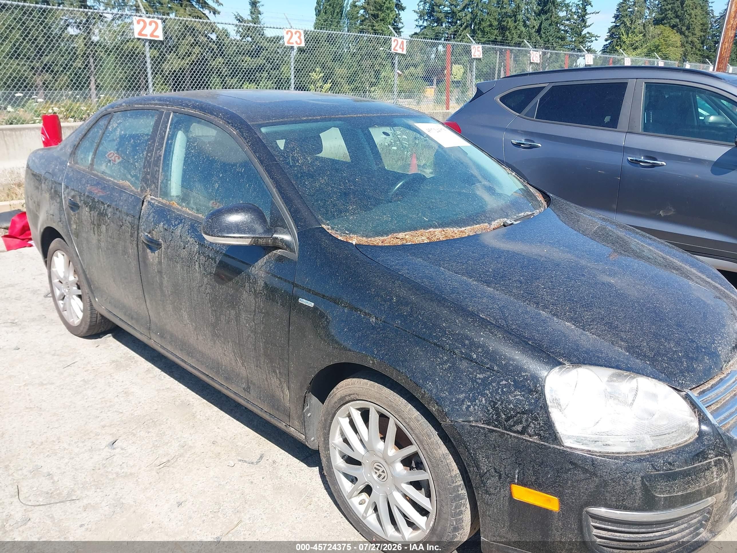 2008 Volkswagen Jetta Wolfsburg Edition Черный vin: 3VWRJ71K48M126204