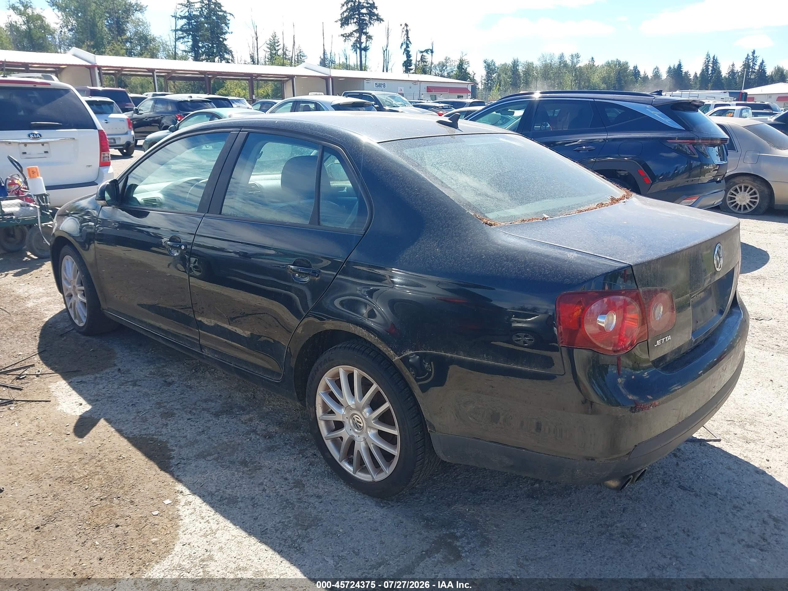 2008 Volkswagen Jetta Wolfsburg Edition Черный vin: 3VWRJ71K48M126204