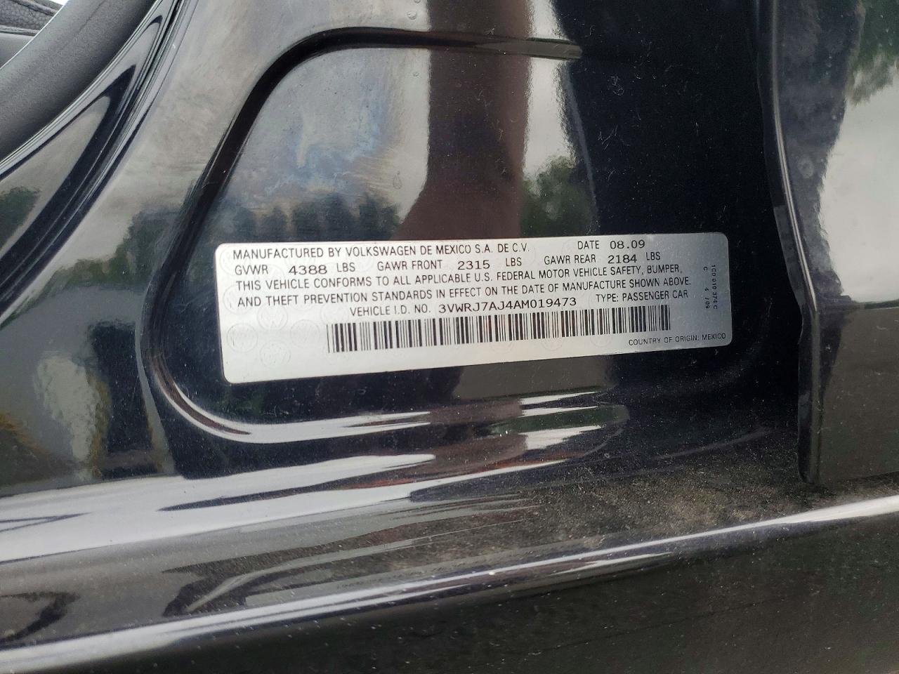 2010 Volkswagen Jetta Wolfsburg Black vin: 3VWRJ7AJ4AM019473