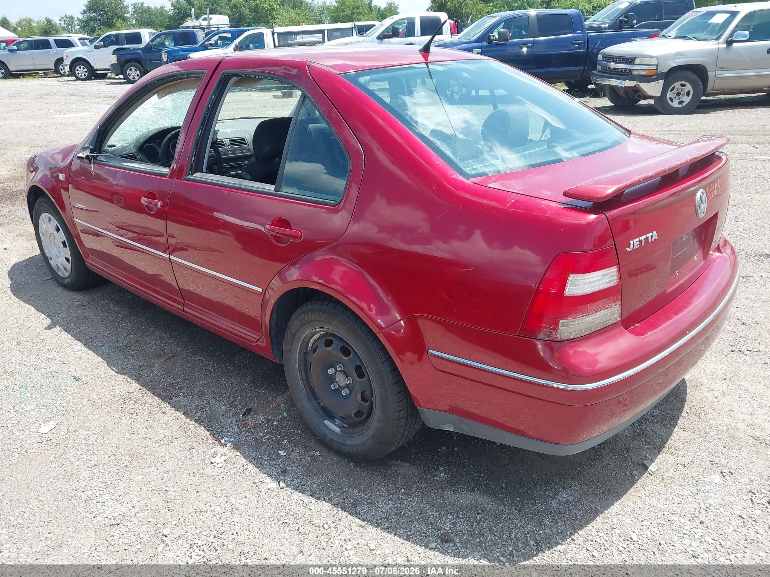 2004 Volkswagen Jetta Gl Red vin: 3VWRK69M54M026121