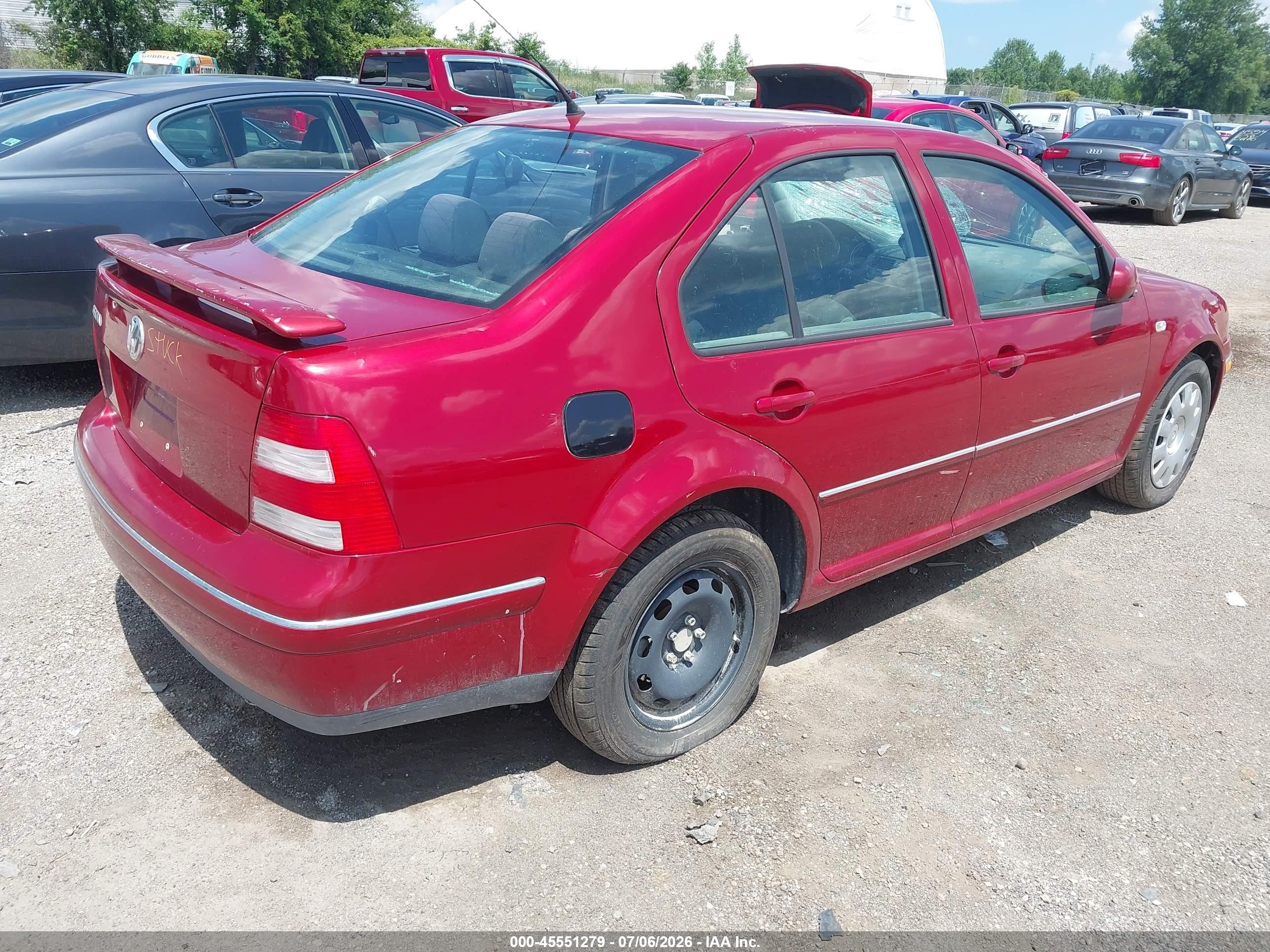 2004 Volkswagen Jetta Gl Red vin: 3VWRK69M54M026121