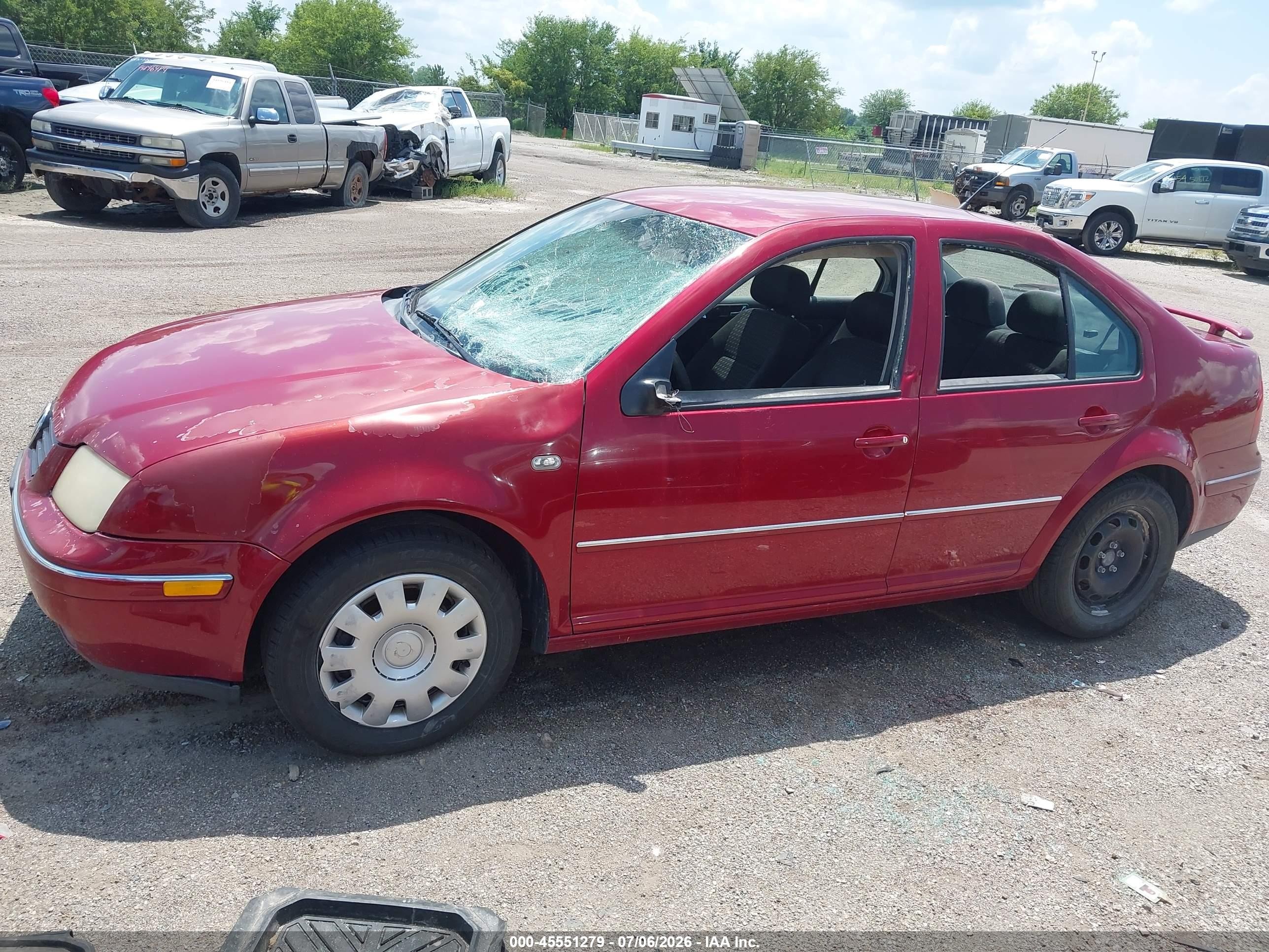 2004 Volkswagen Jetta Gl Red vin: 3VWRK69M54M026121