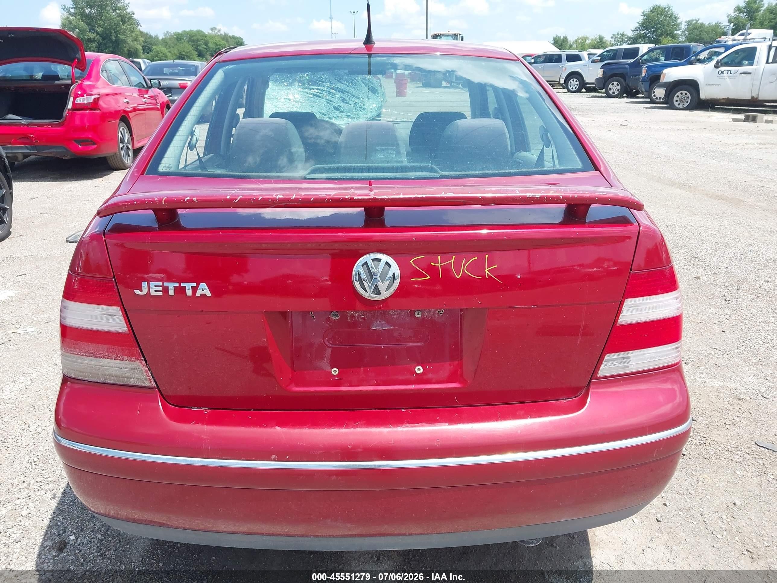 2004 Volkswagen Jetta Gl Red vin: 3VWRK69M54M026121