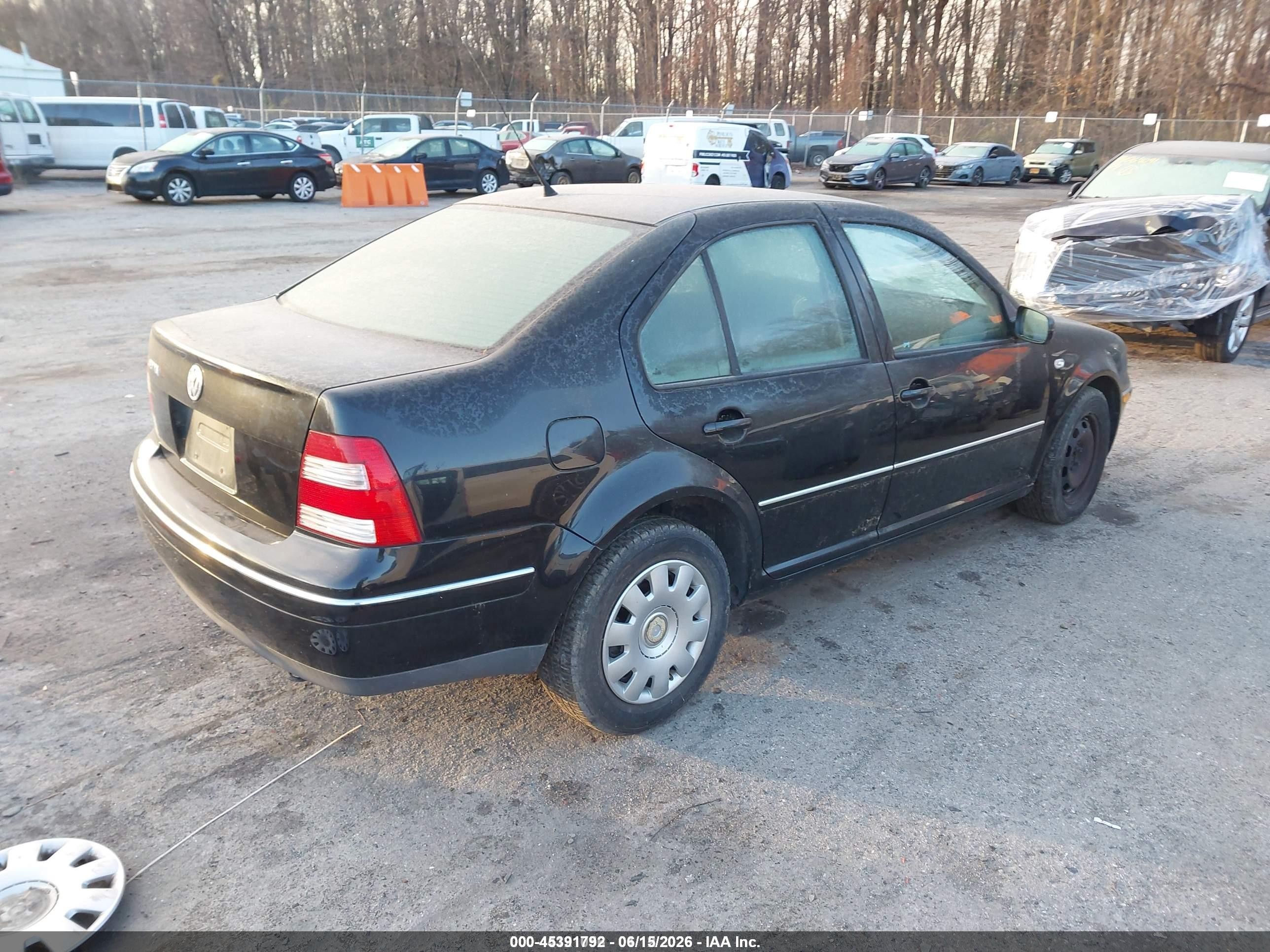2005 Volkswagen Jetta Gl Black vin: 3VWRK69M85M017236