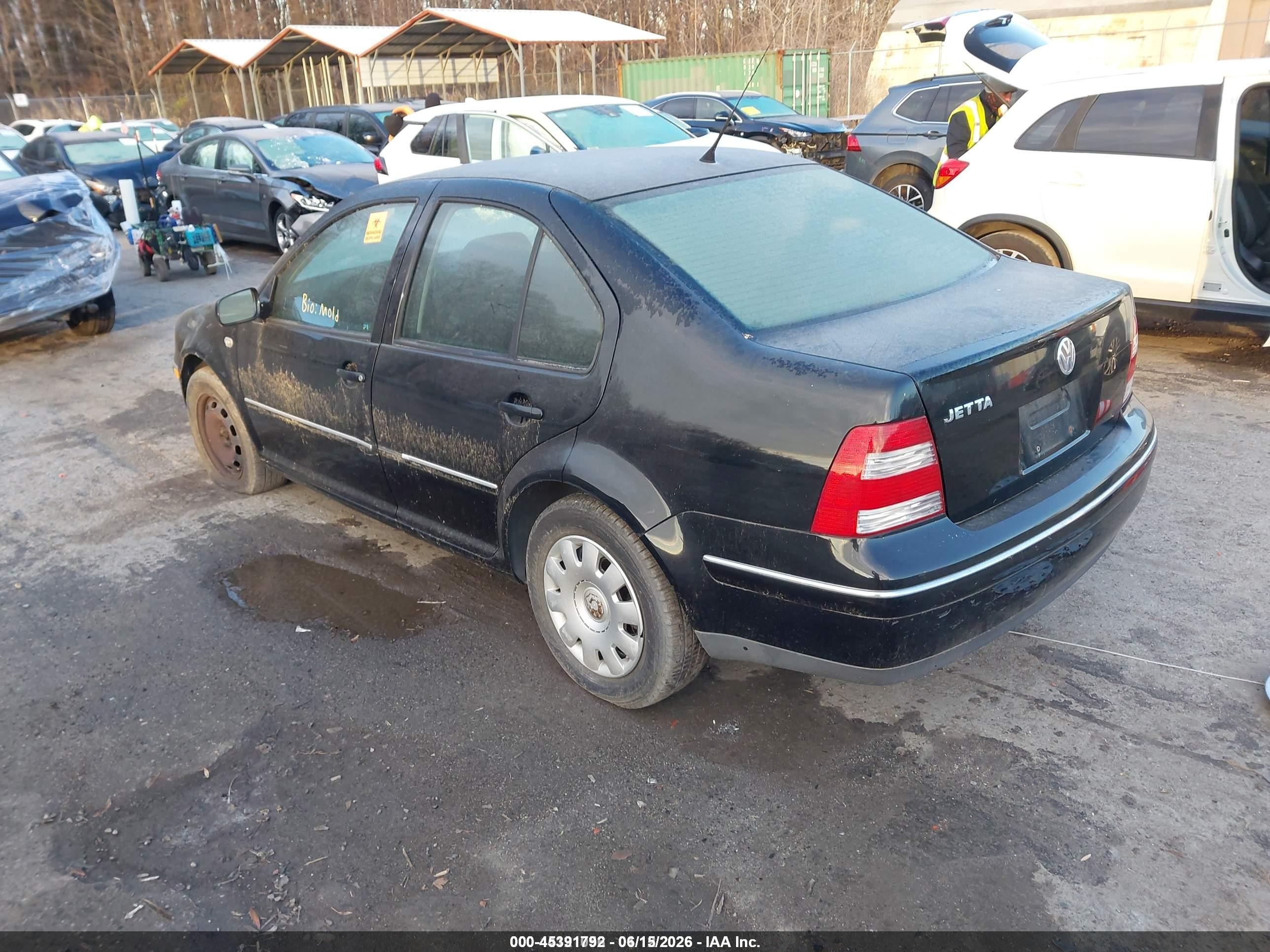 2005 Volkswagen Jetta Gl Black vin: 3VWRK69M85M017236