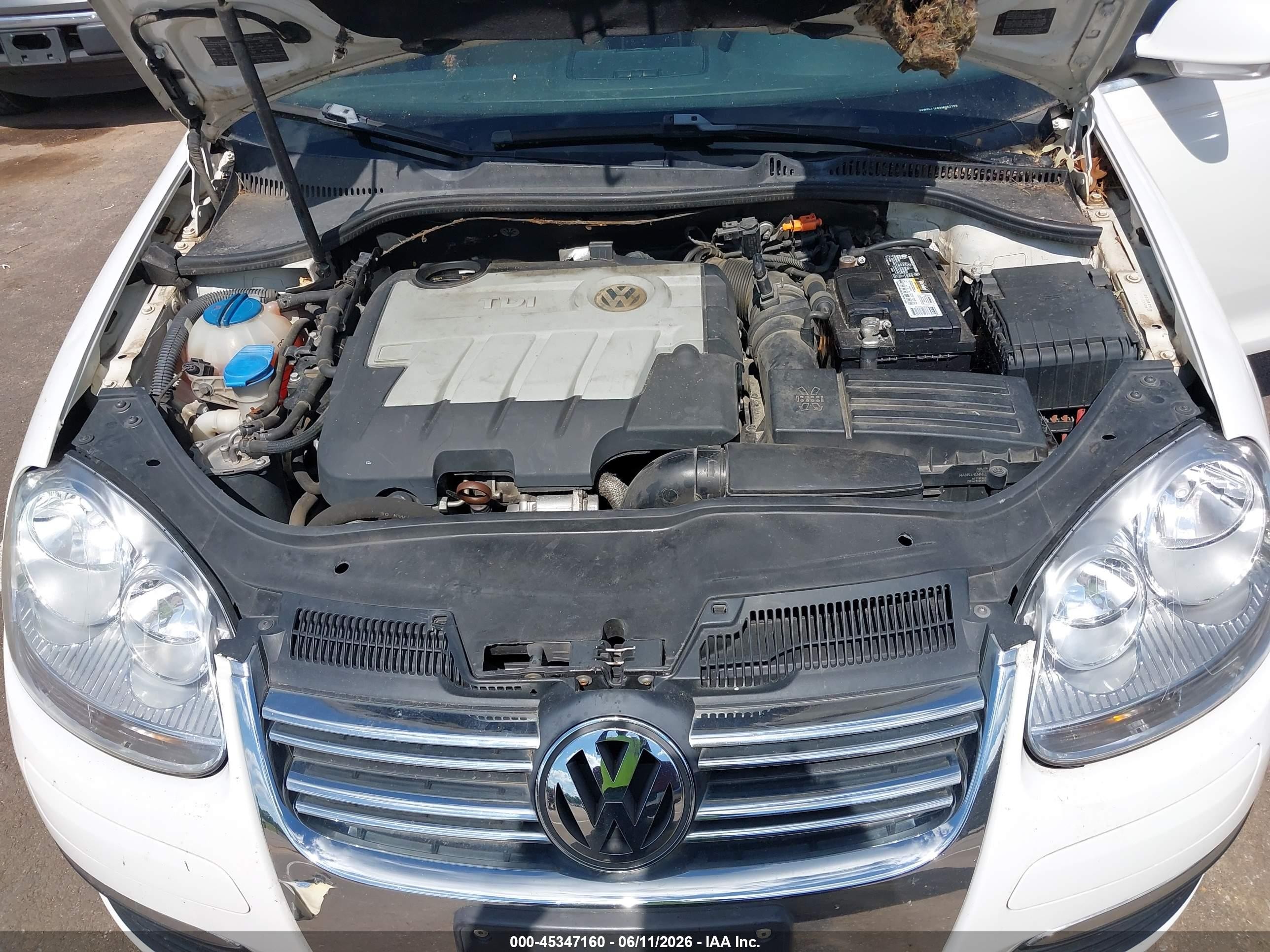 2009 Volkswagen Jetta Tdi Белый vin: 3VWRL71K69M062789