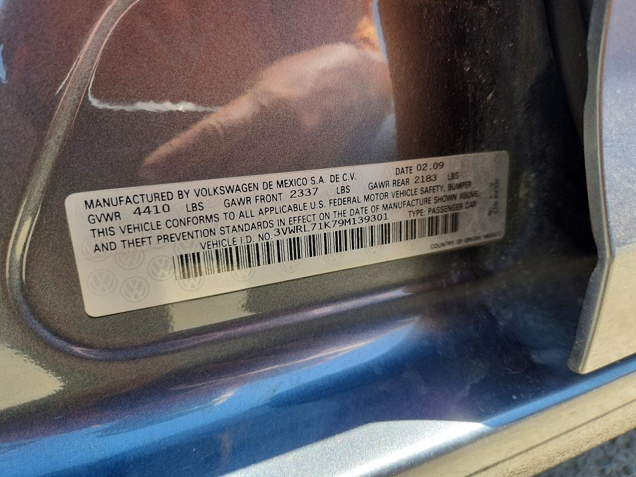 2009 Volkswagen Jetta Tdi Gray vin: 3VWRL71K79M139301