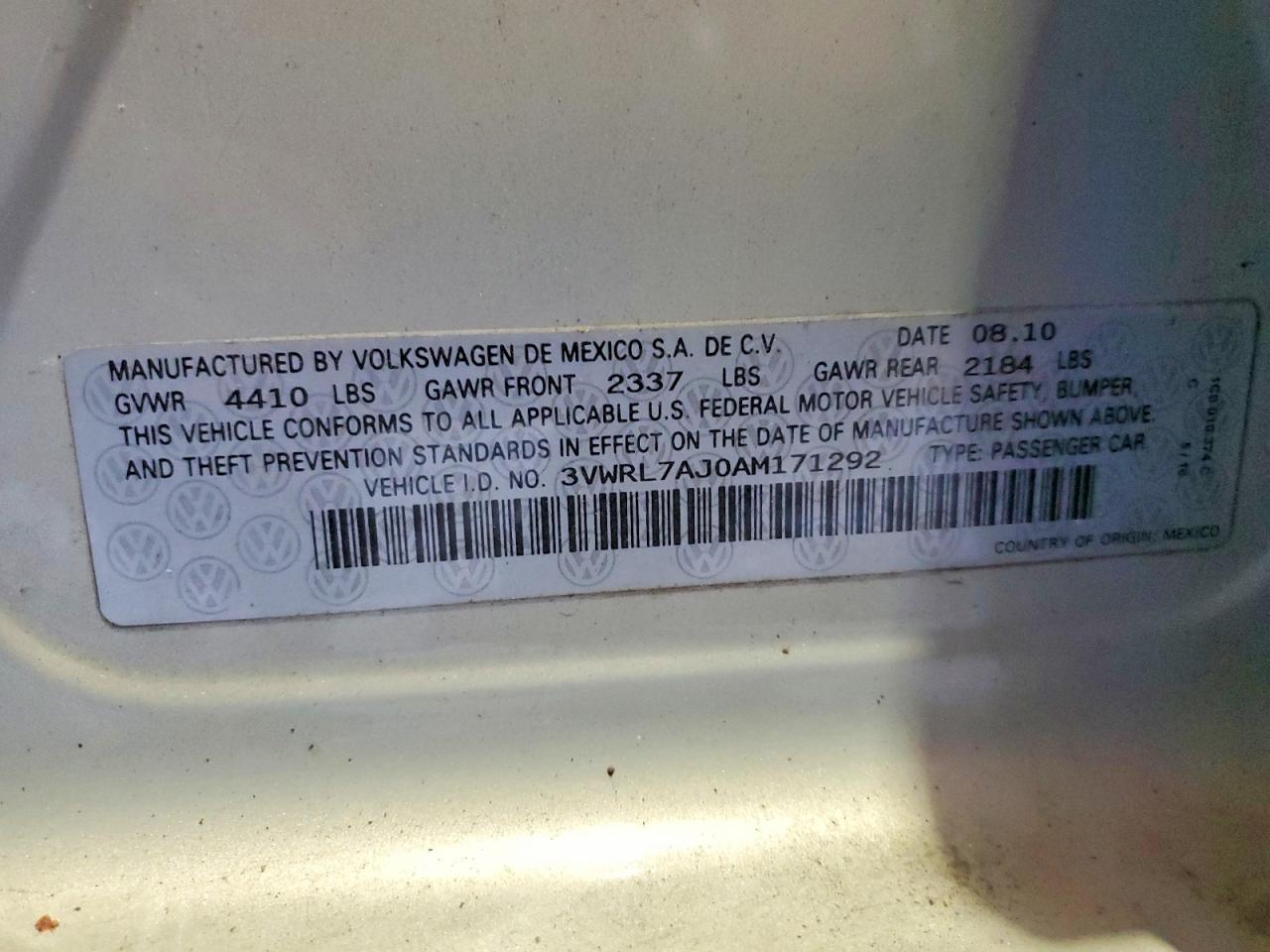 2010 Volkswagen Jetta Tdi Silver vin: 3VWRL7AJ0AM171292