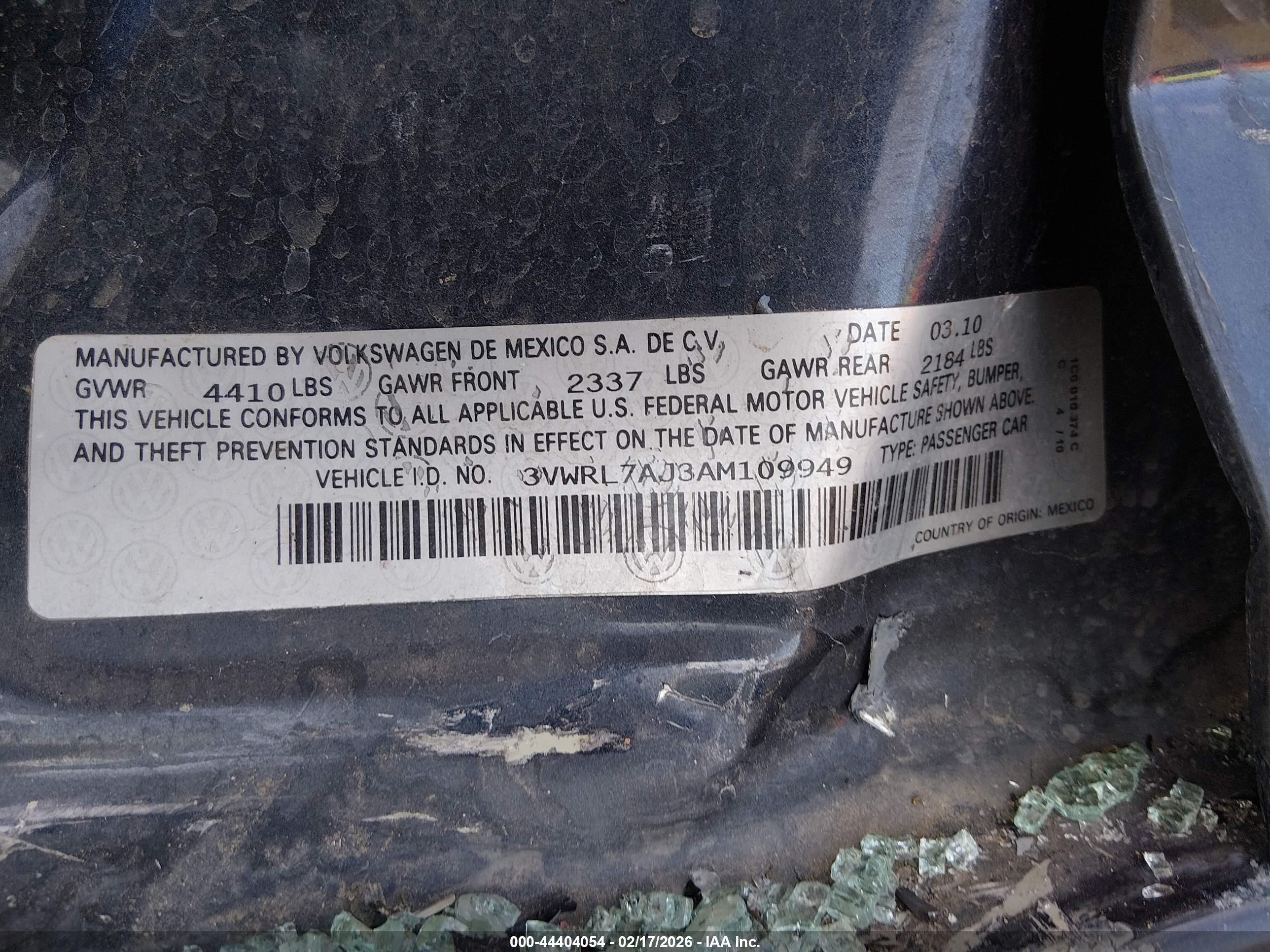 2010 Volkswagen Jetta Tdi Blue vin: 3VWRL7AJ3AM109949