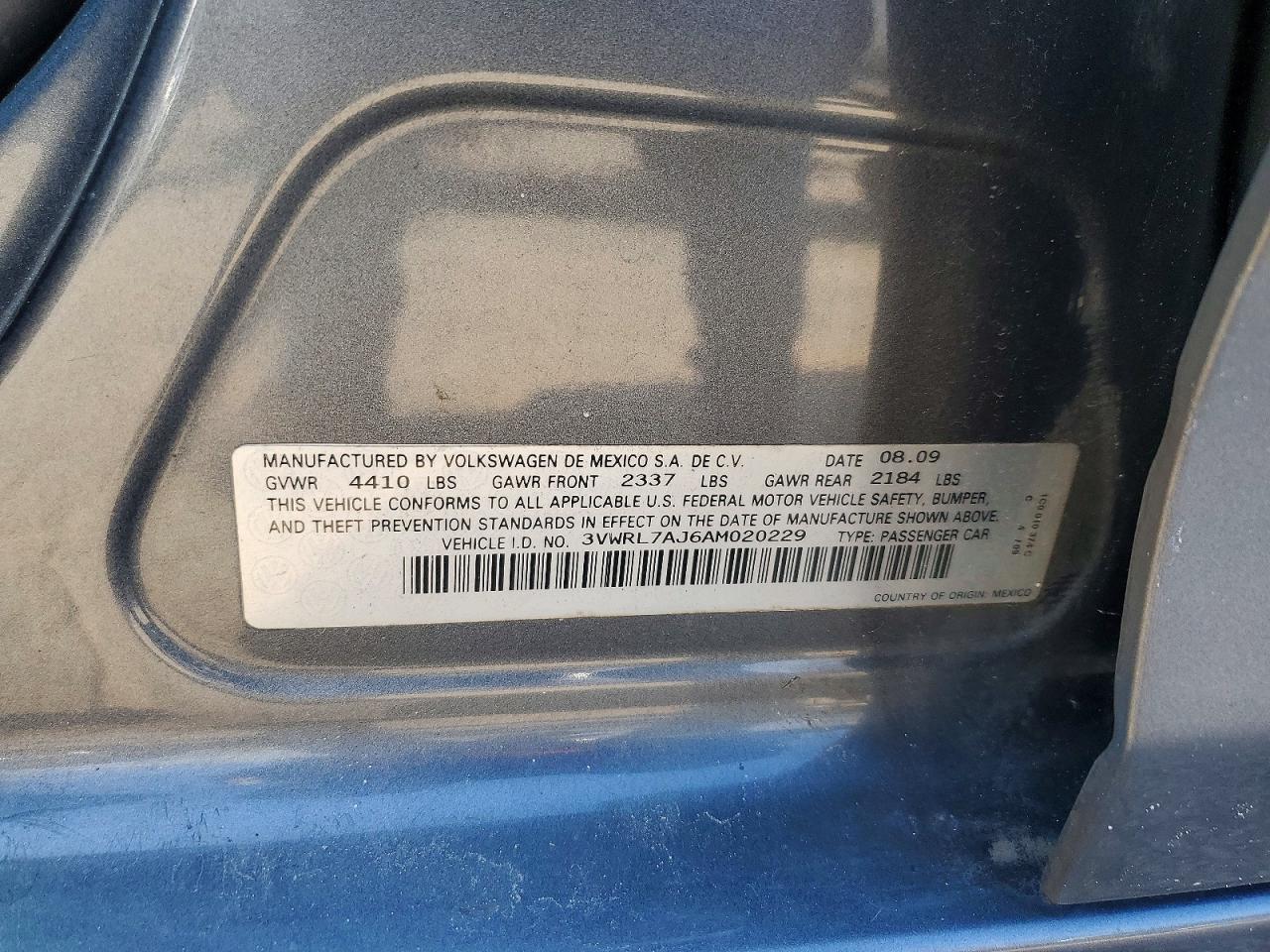 2010 Volkswagen Jetta Tdi Gray vin: 3VWRL7AJ6AM020229
