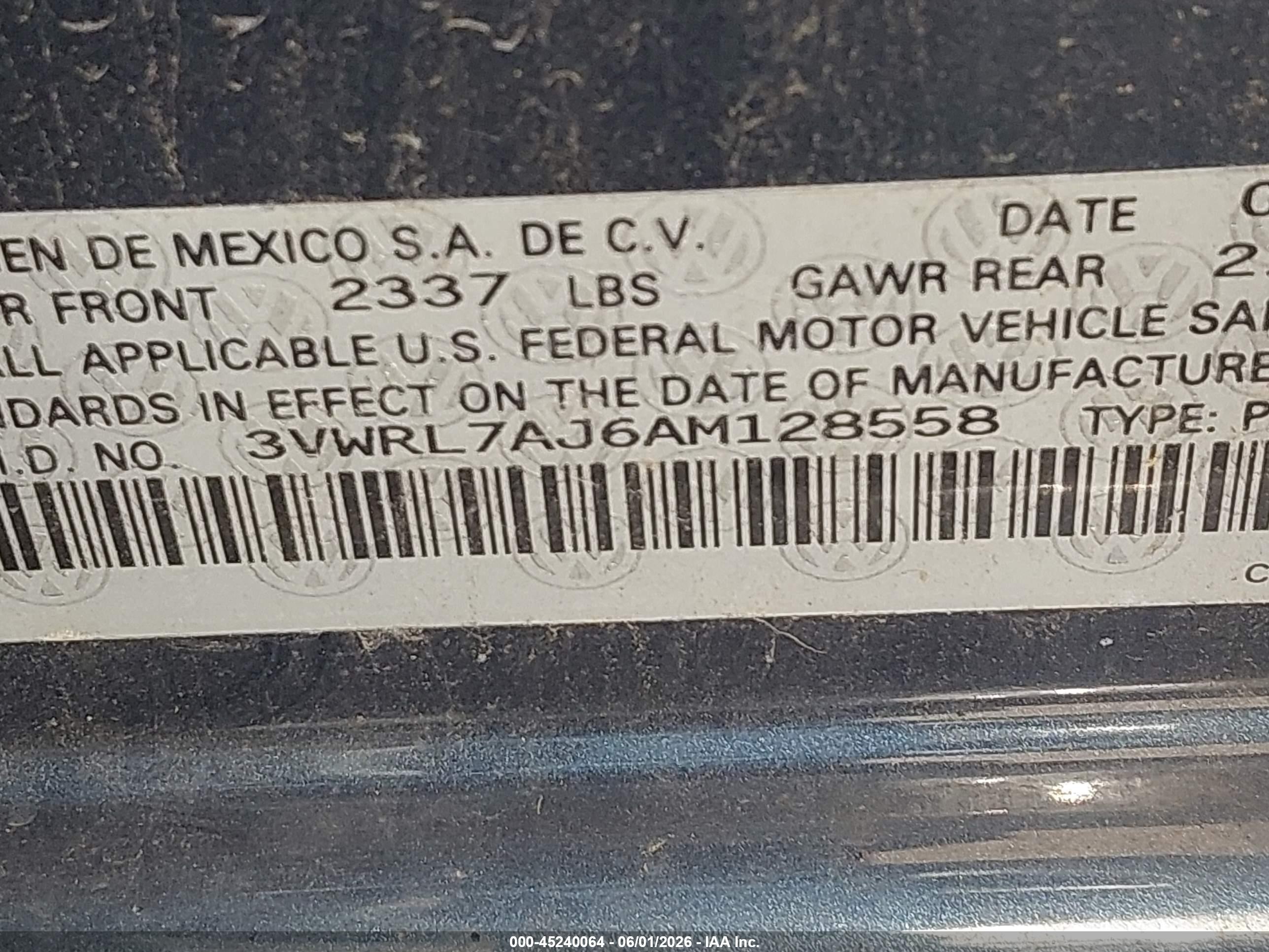 2010 Volkswagen Jetta Tdi Gray vin: 3VWRL7AJ6AM128558