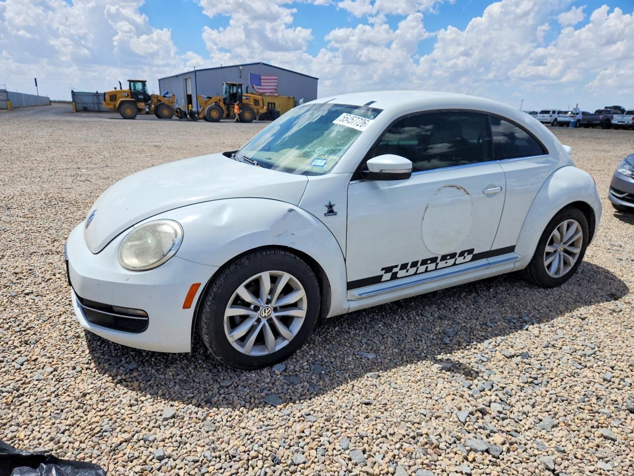 2014 Volkswagen Beetle White vin: 3VWRL7AT9EM654884