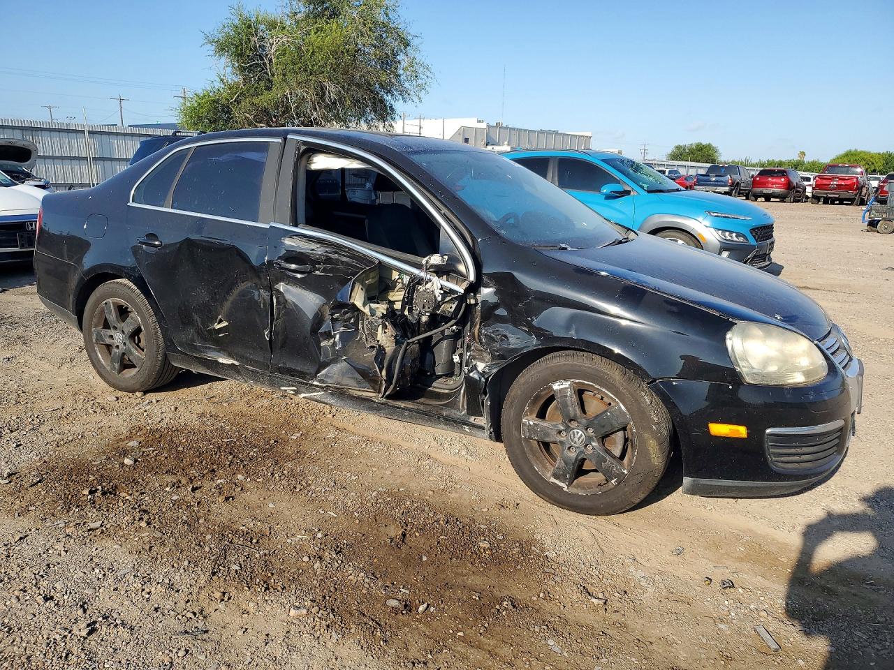 2008 Volkswagen Jetta Se Black vin: 3VWRM71K18M058919