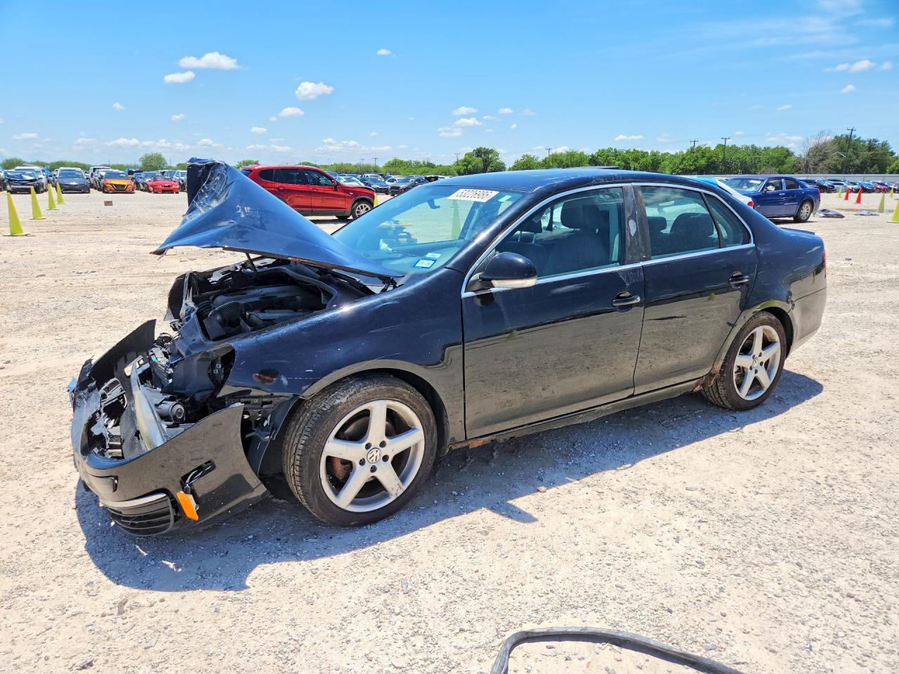 2008 Volkswagen Jetta Se Black vin: 3VWRM71K18M094948