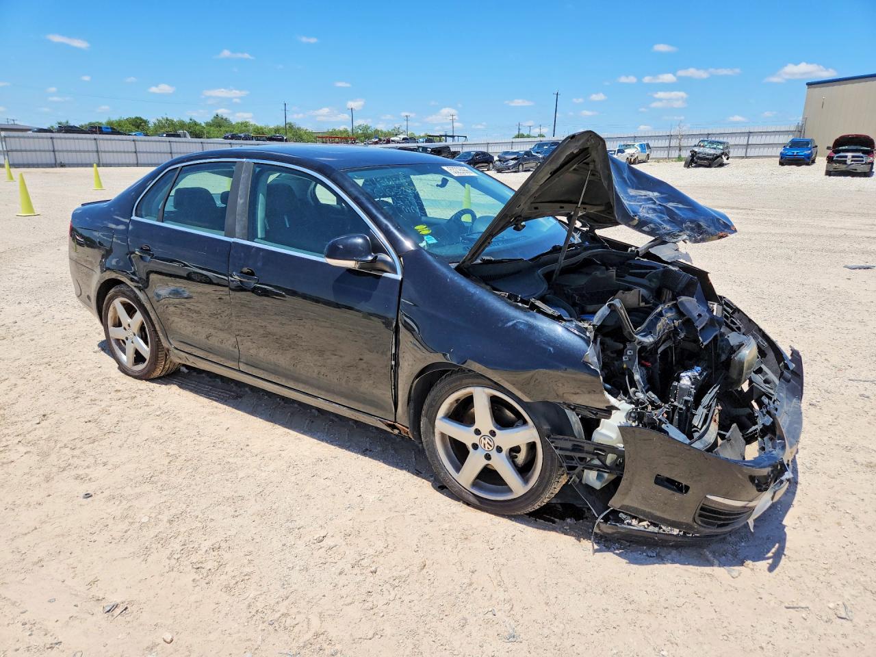2008 Volkswagen Jetta Se Black vin: 3VWRM71K18M094948