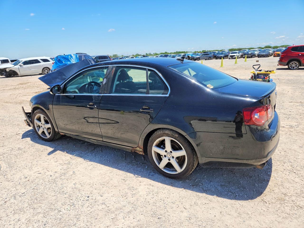 2008 Volkswagen Jetta Se Black vin: 3VWRM71K18M094948