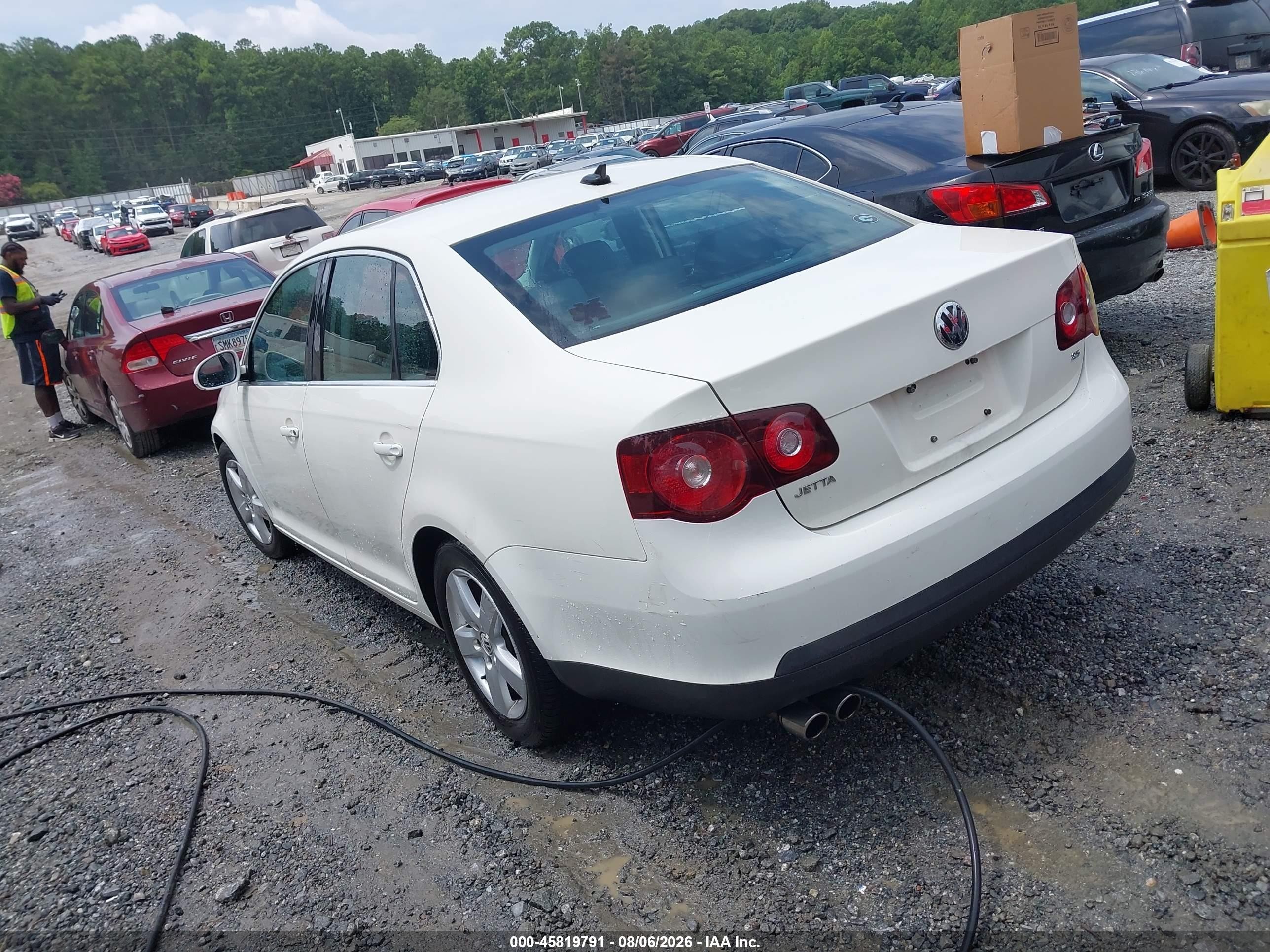2008 Volkswagen Jetta Se White vin: 3VWRM71K18M098109
