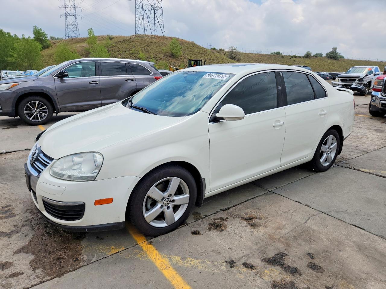 2008 Volkswagen Jetta Se White vin: 3VWRM71K18M174363