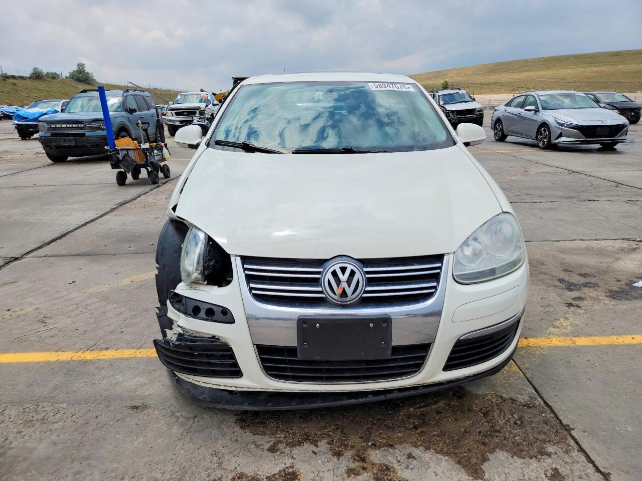 2008 Volkswagen Jetta Se White vin: 3VWRM71K18M174363