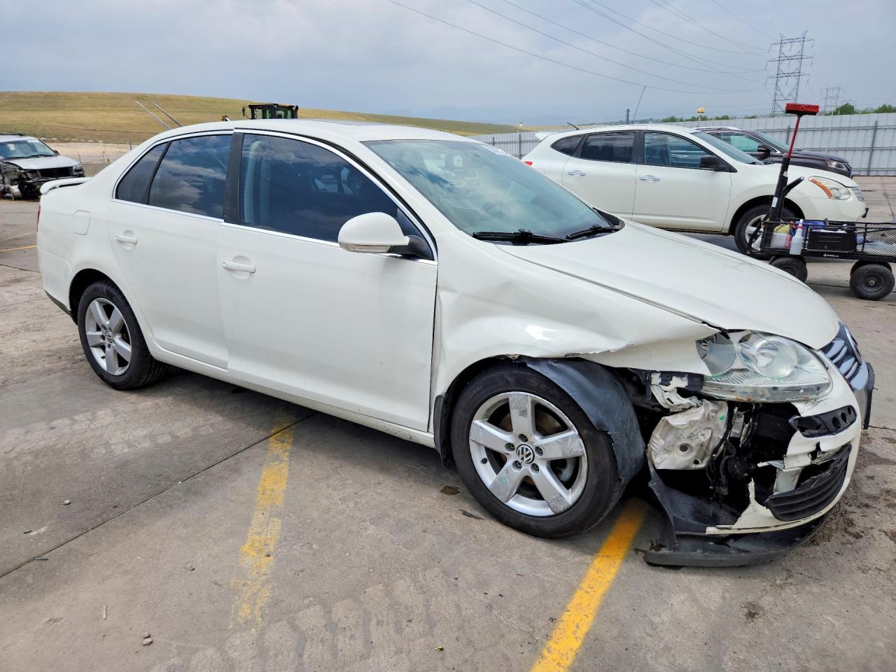 2008 Volkswagen Jetta Se White vin: 3VWRM71K18M174363