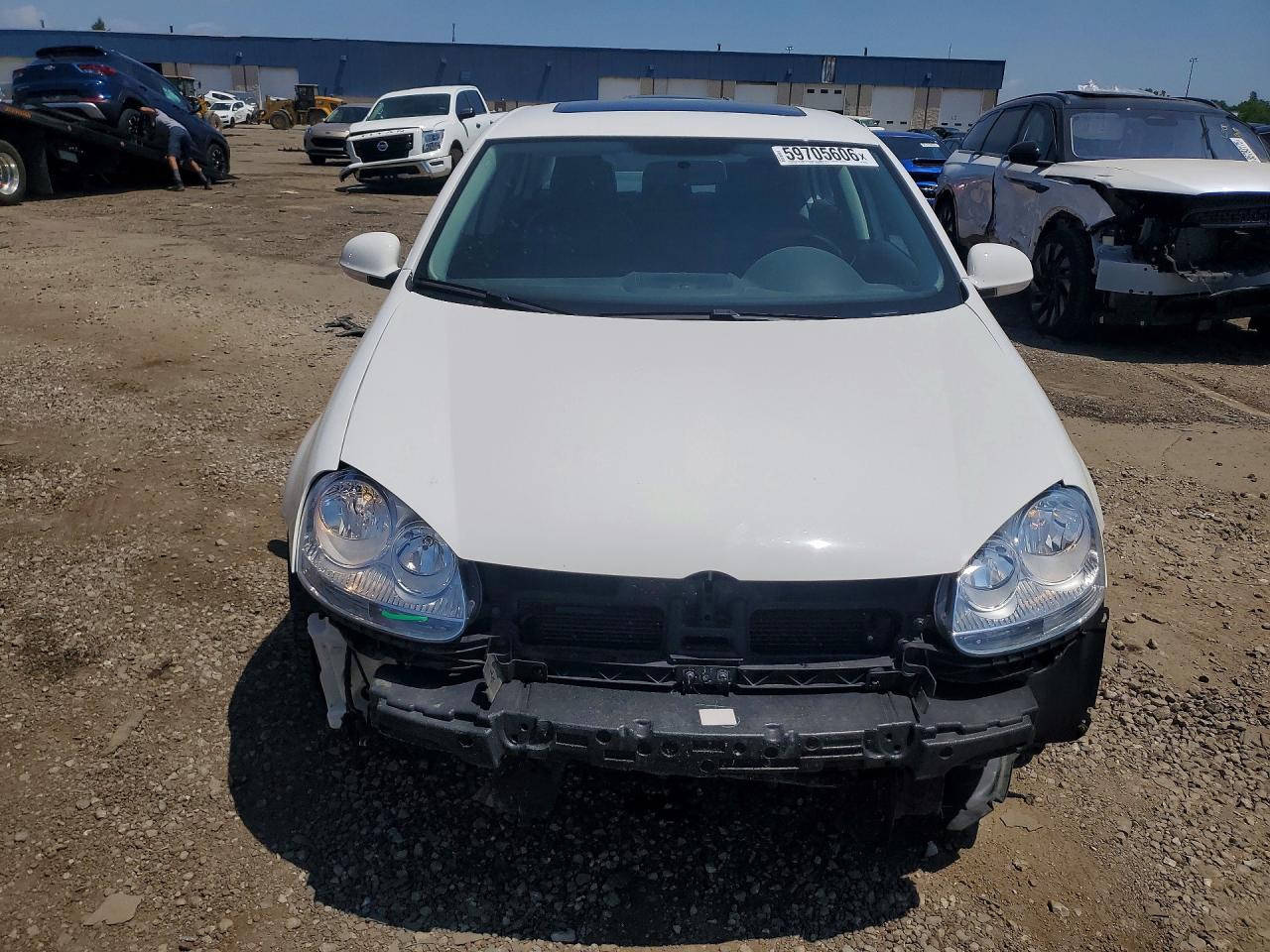 2009 Volkswagen Jetta Se White vin: 3VWRM71K19M095289