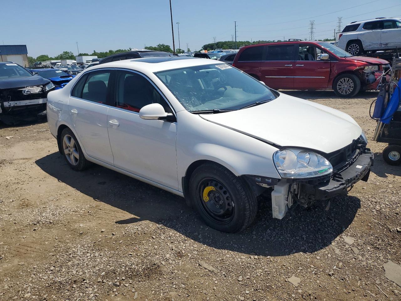 2009 Volkswagen Jetta Se White vin: 3VWRM71K19M095289