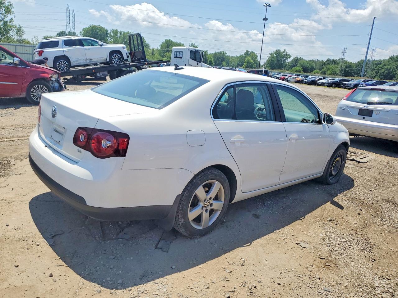 2009 Volkswagen Jetta Se White vin: 3VWRM71K19M095289
