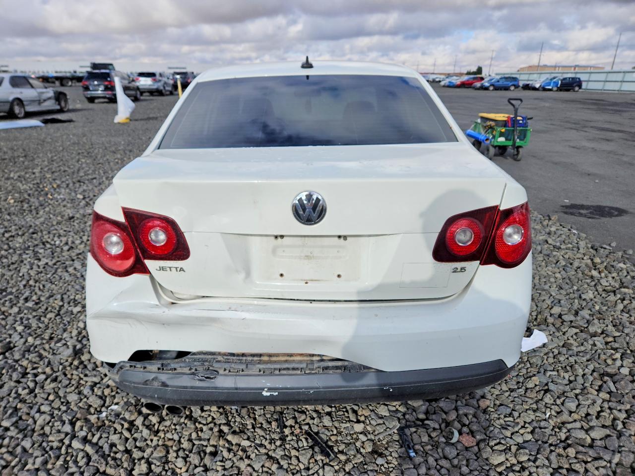 2008 Volkswagen Jetta Se White vin: 3VWRM71K28M071601
