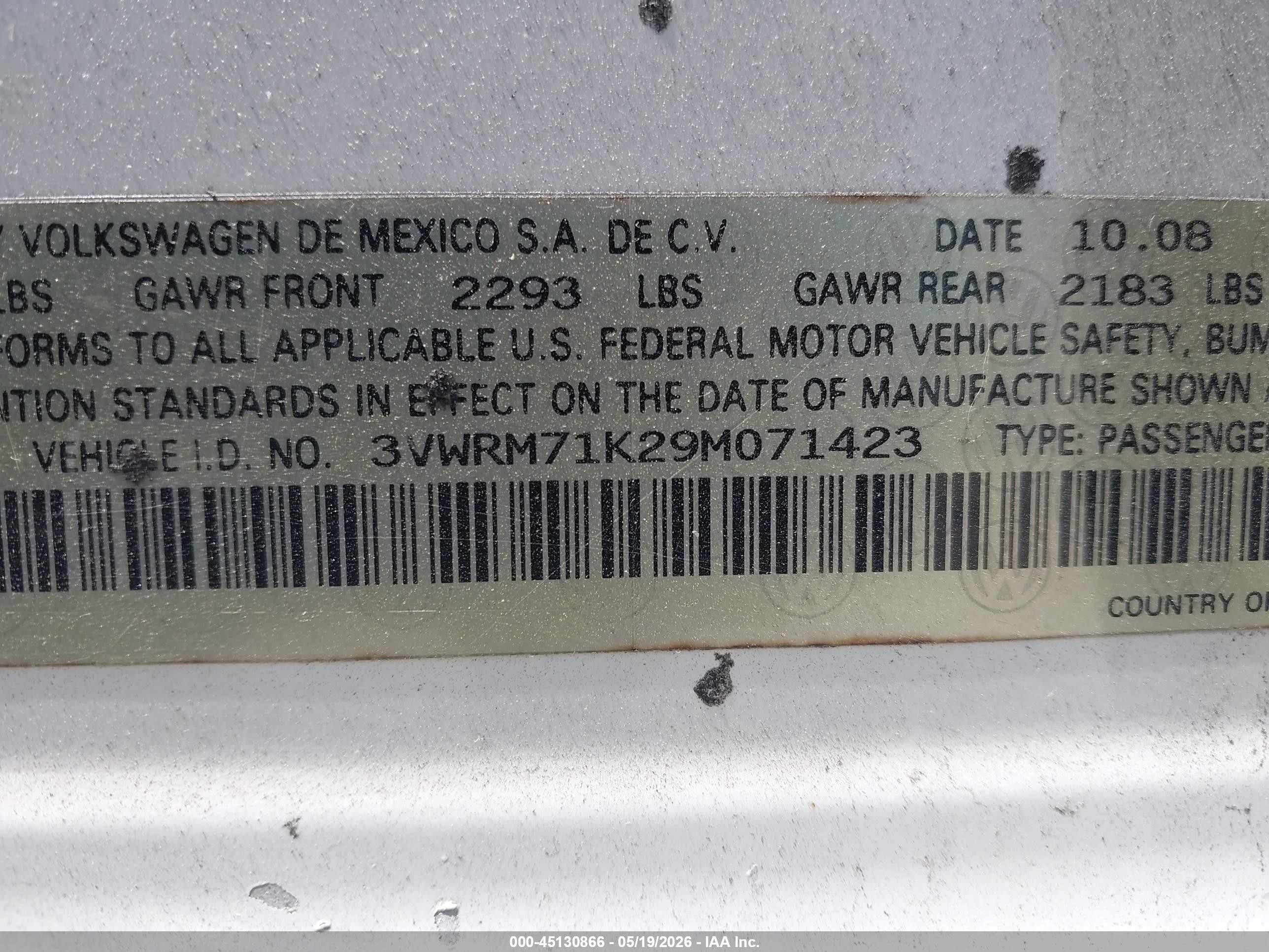 2009 Volkswagen Jetta Se/sel Белый vin: 3VWRM71K29M071423