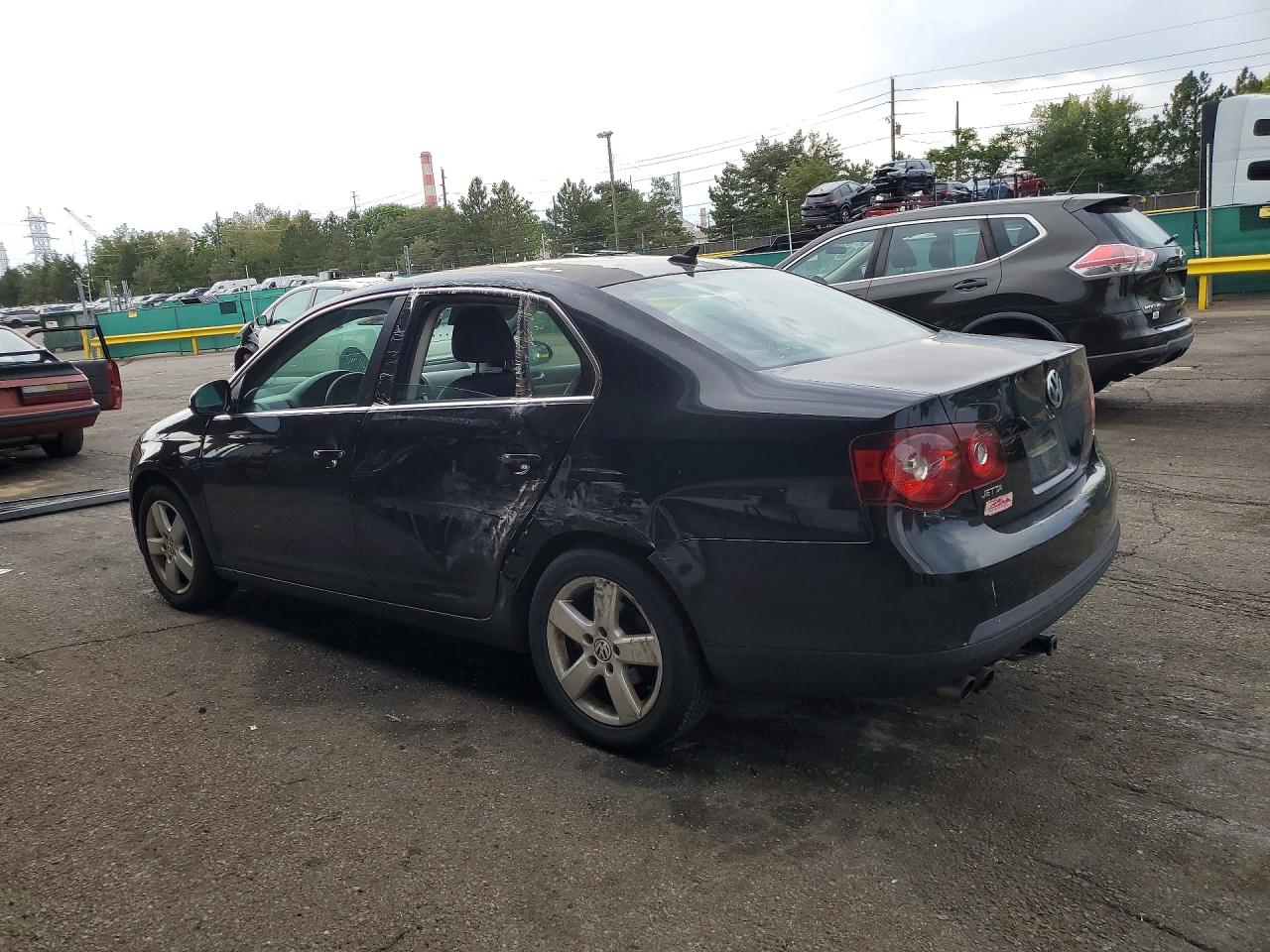 2009 Volkswagen Jetta Se Black vin: 3VWRM71K29M162210
