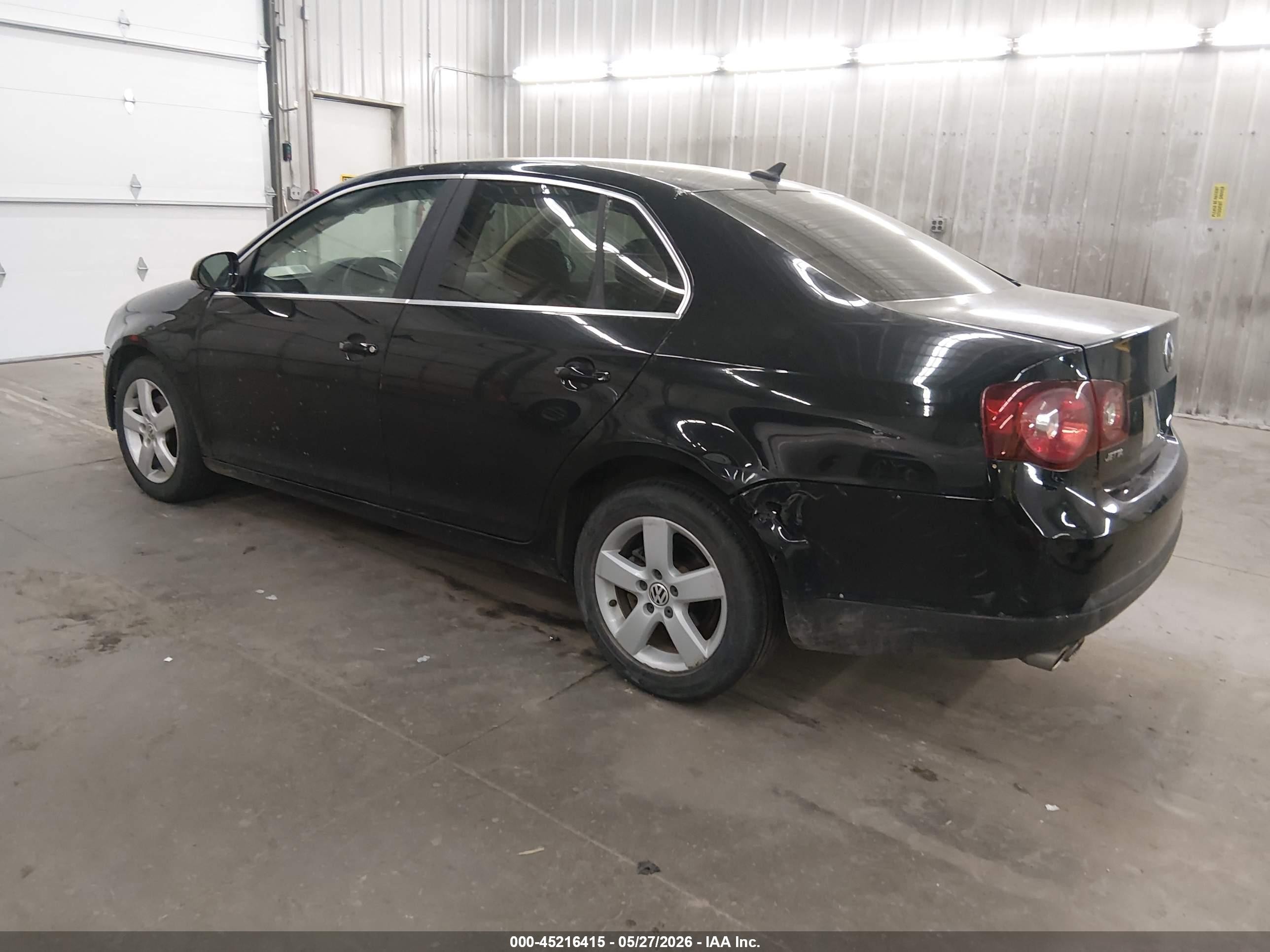 2008 Volkswagen Jetta Se Black vin: 3VWRM71K38M174171