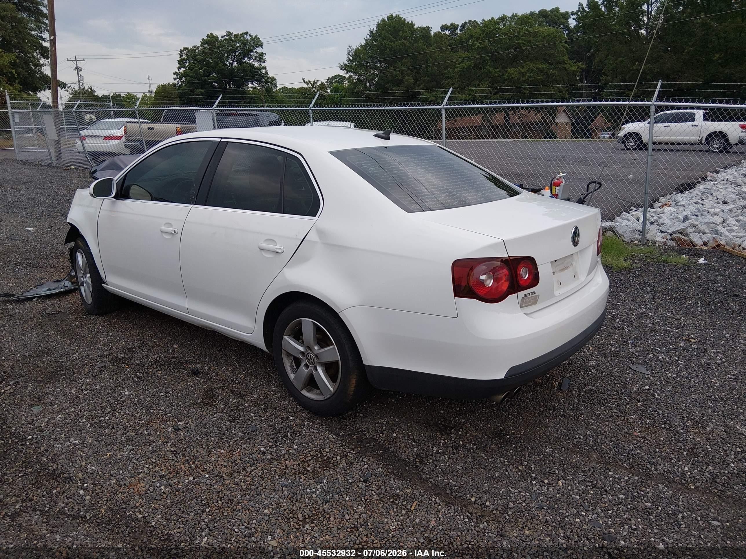 2009 Volkswagen Jetta Se/sel White vin: 3VWRM71K39M059040