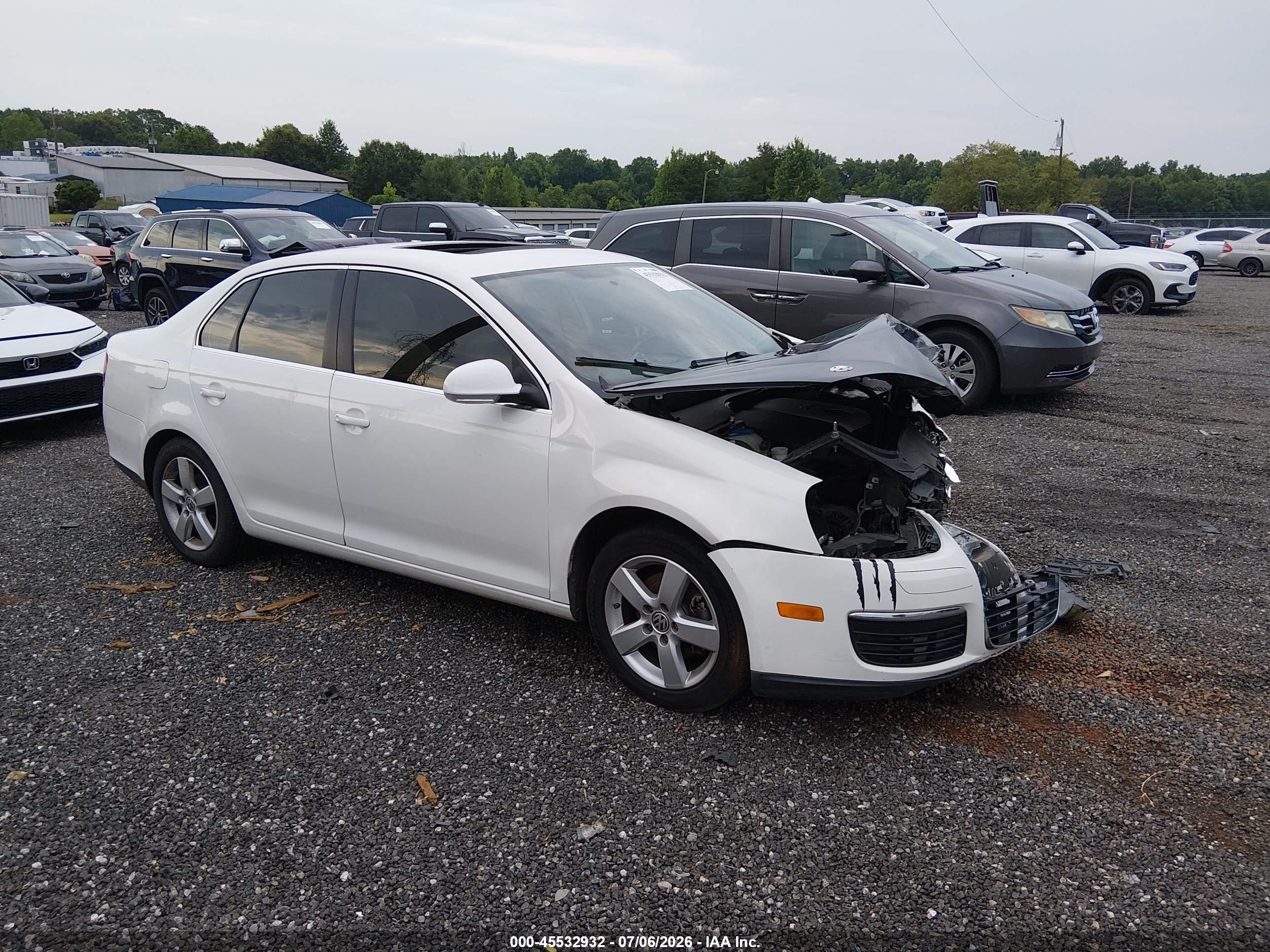 2009 Volkswagen Jetta Se/sel Белый vin: 3VWRM71K39M059040