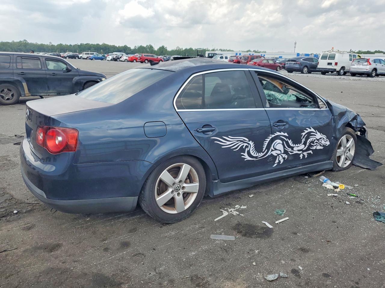 2009 Volkswagen Jetta Se Blue vin: 3VWRM71K39M164774