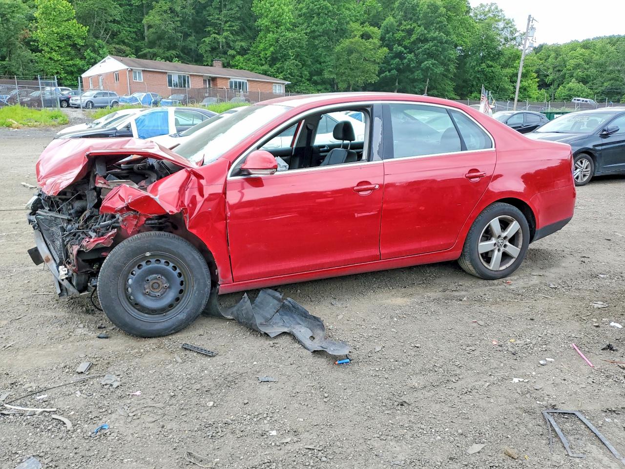 2008 Volkswagen Jetta Se Red vin: 3VWRM71K48M114349